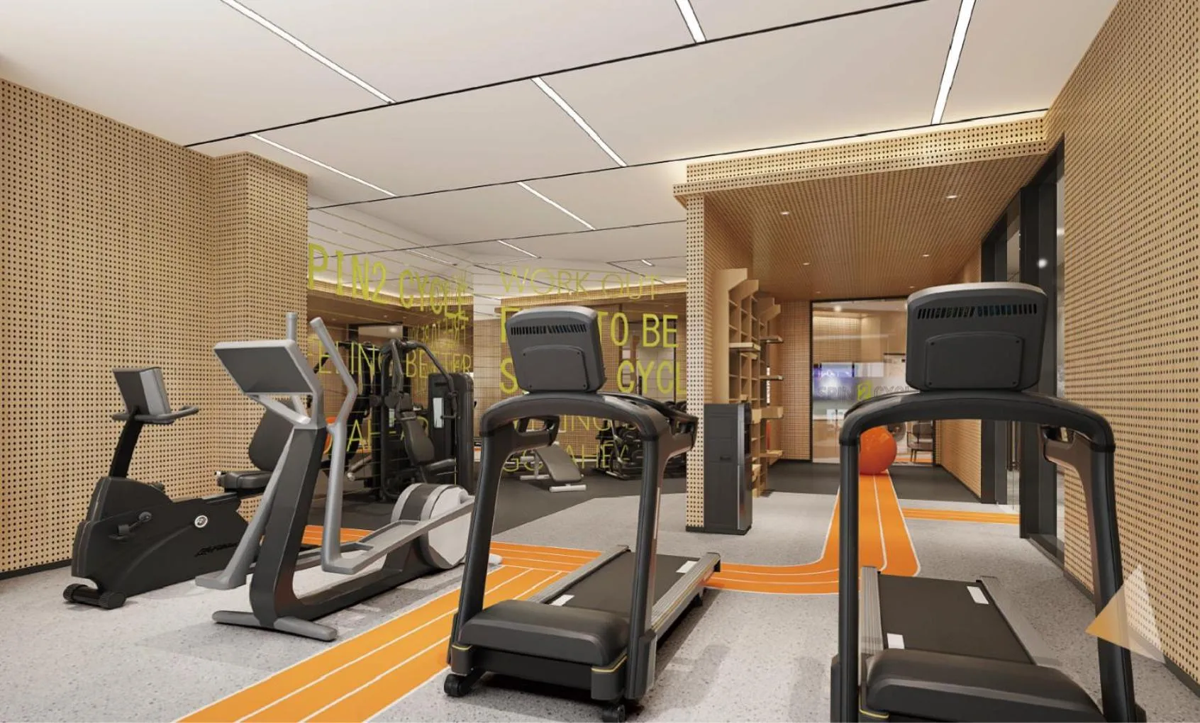 Fitness centre/facilities in Home2 Suites By Hilton Hotel Guangzhou Baiyun International Airport Branch - Free Shuttle Bus to Guangzhou Baiyun International Airport & Free Deliver Service to Canton Fair Complex During Canton Fair Period