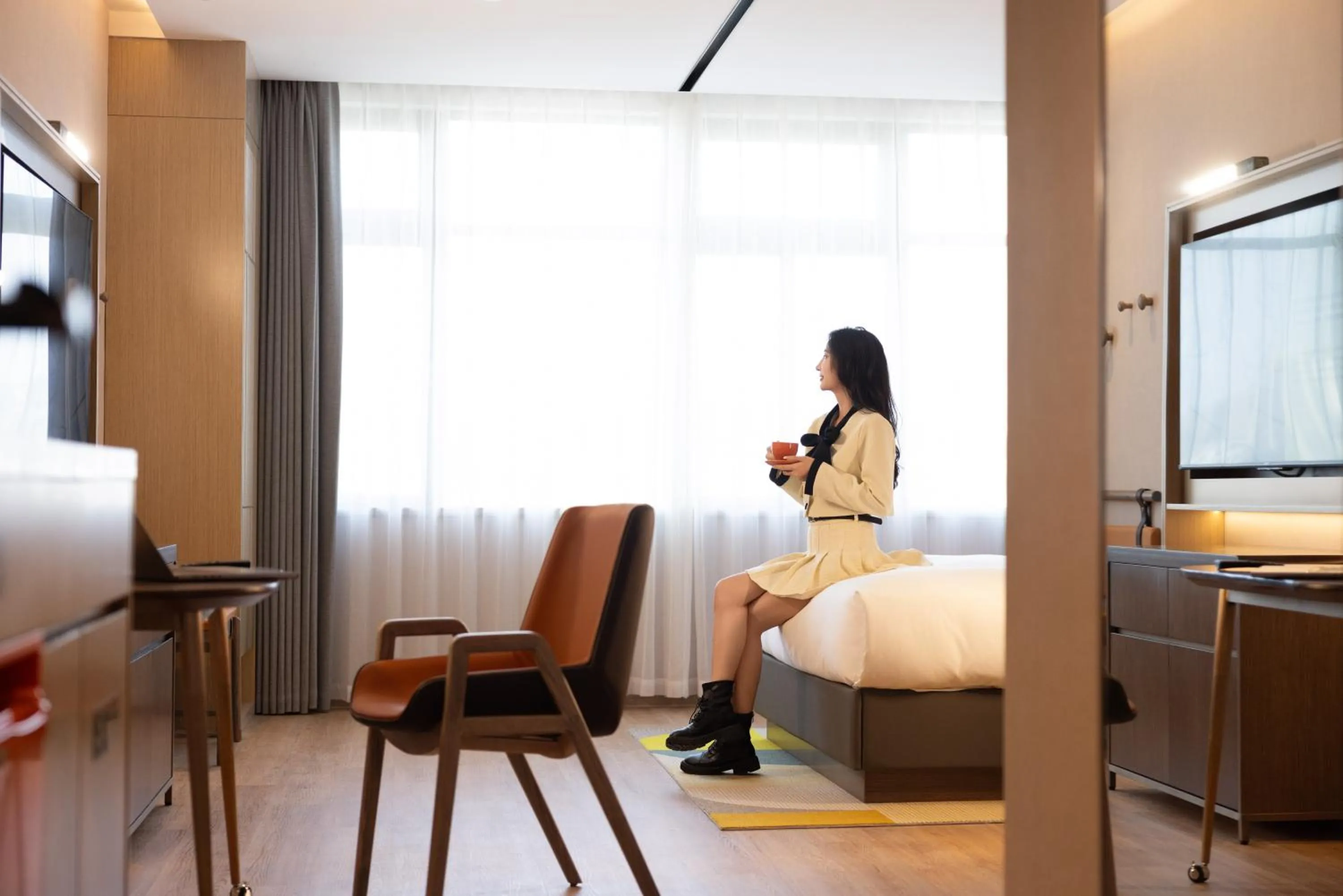 Bed in Home2 Suites By Hilton Hotel Guangzhou Baiyun International Airport Branch - Free Shuttle Bus to Guangzhou Baiyun International Airport & Free Deliver Service to Canton Fair Complex During Canton Fair Period