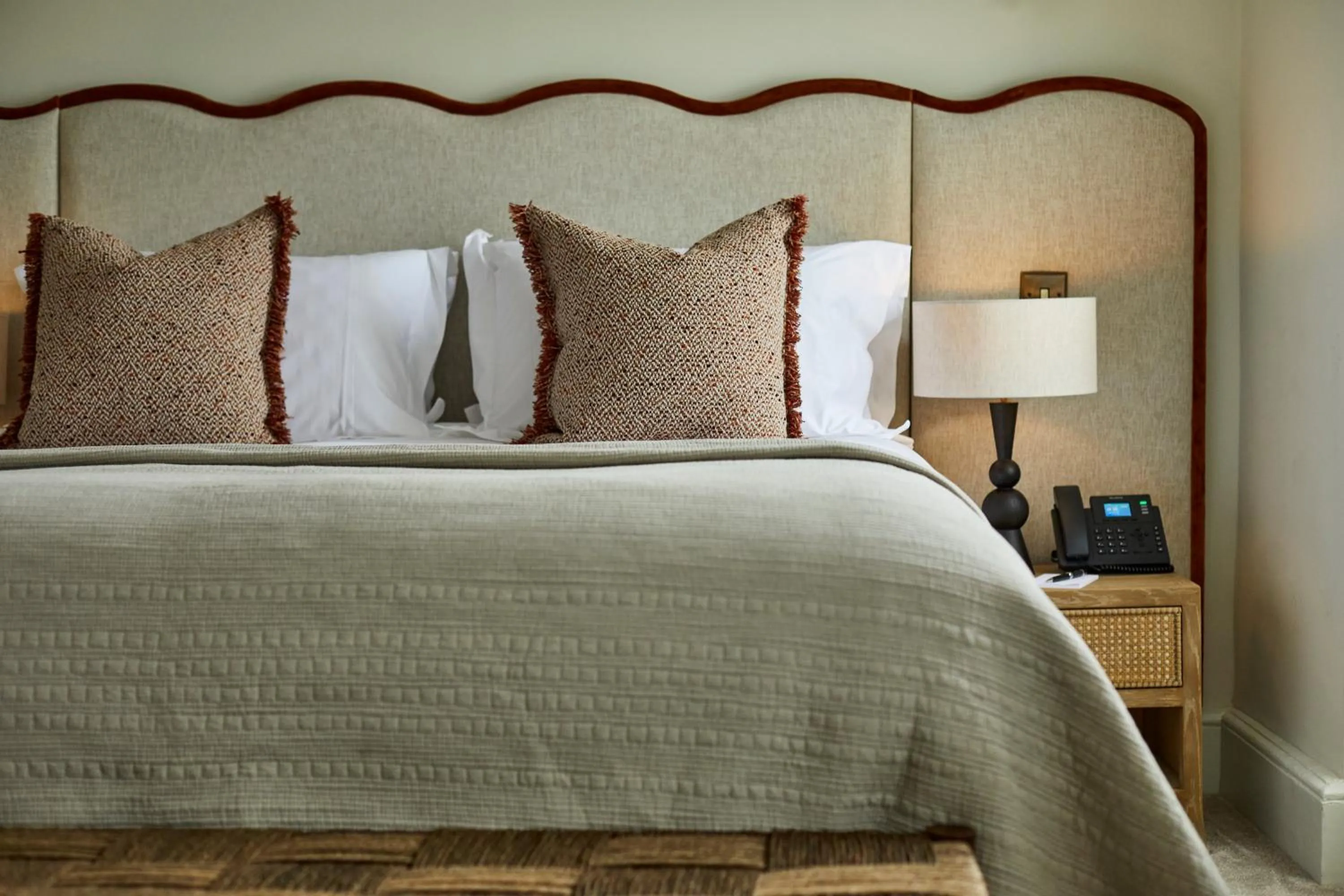 Bed in The Feathers Hotel