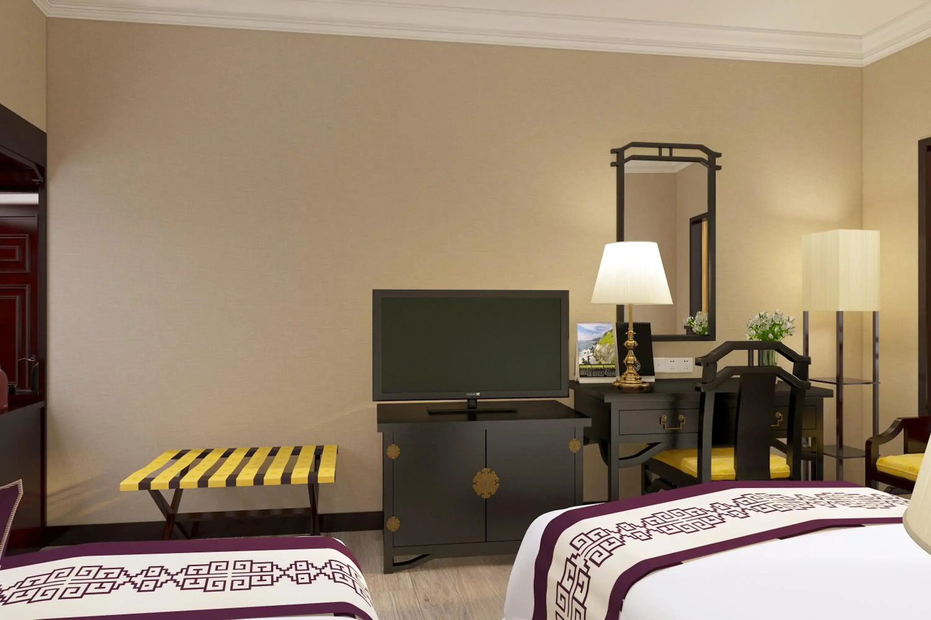 Standard Twin Room in Yindo Jasper Hotel Zhuhai Standard Twin Room in Yindo Jasper Hotel Zhuhai