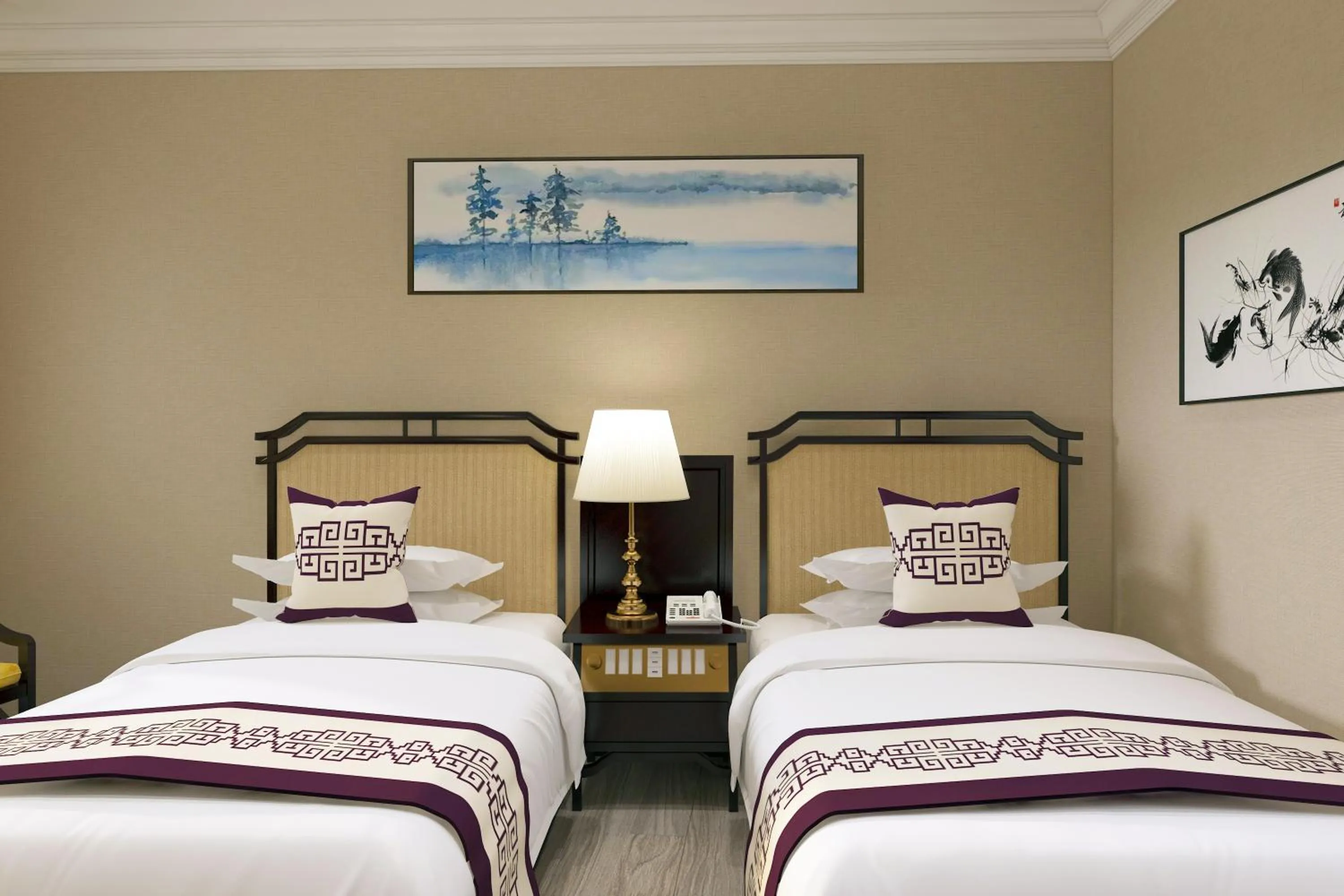 Bed in Yindo Jasper Hotel Zhuhai