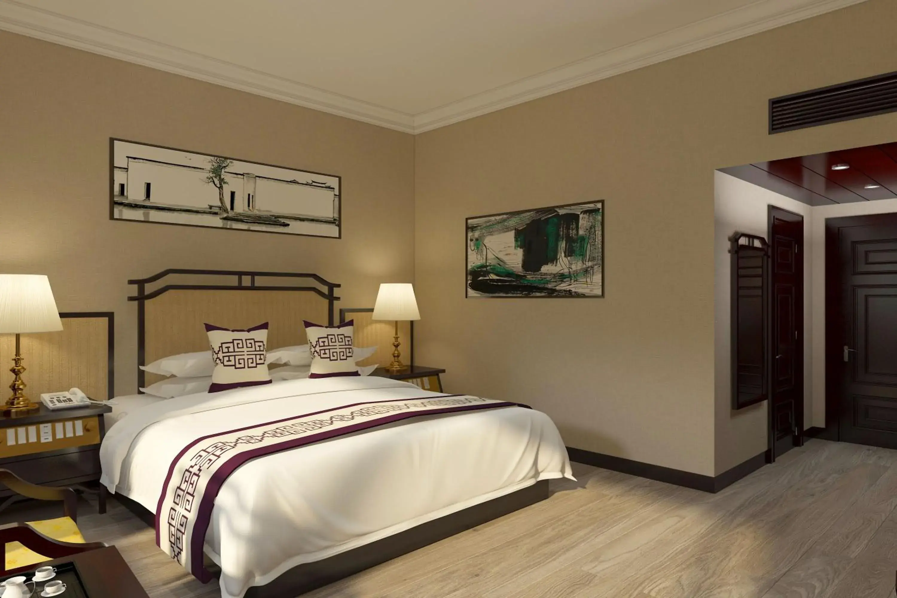 Bed in Yindo Jasper Hotel Zhuhai Bed in Yindo Jasper Hotel Zhuhai