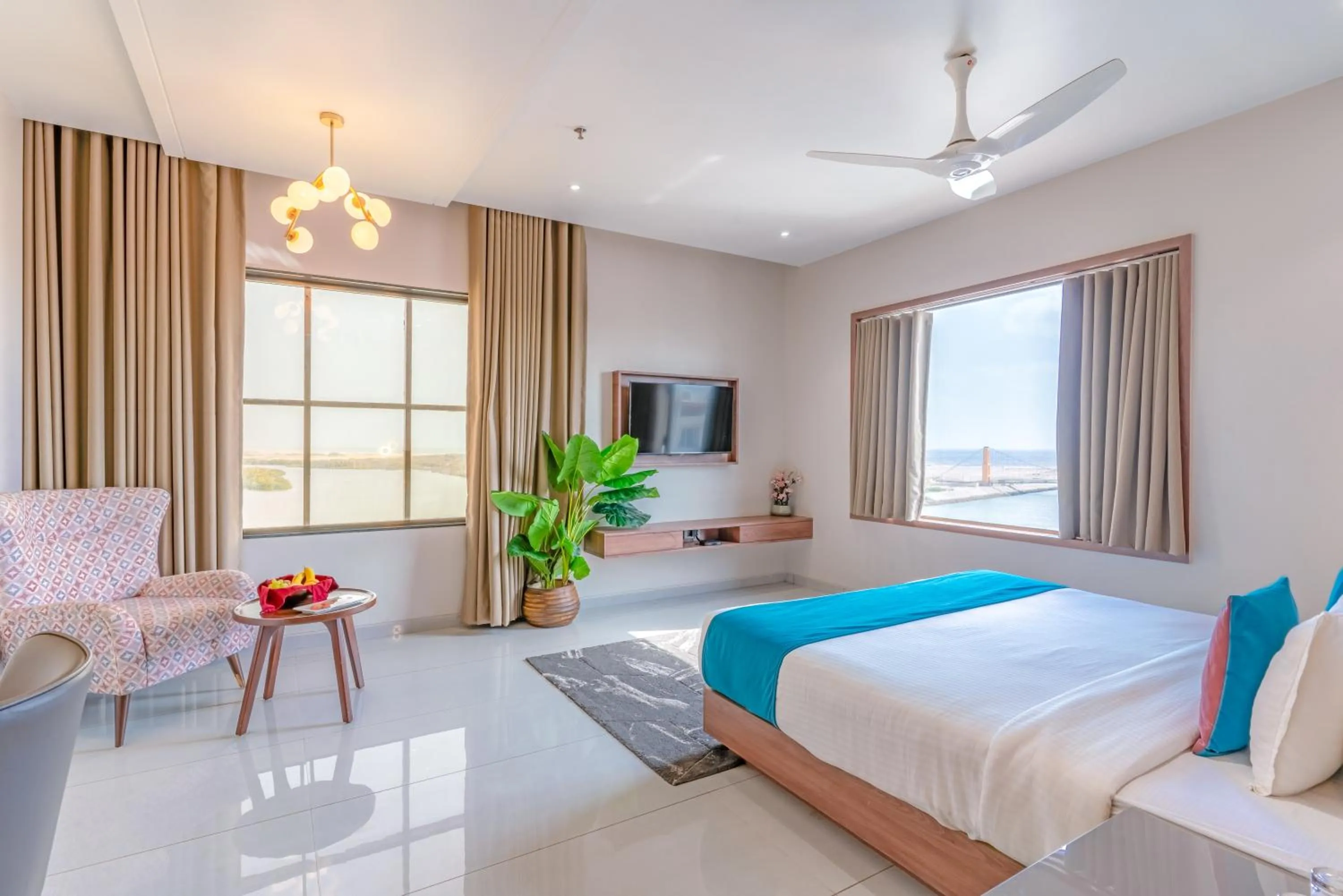 Bedroom, Bed in Pride Elite Dwarka Near Dwarkadhish Temple