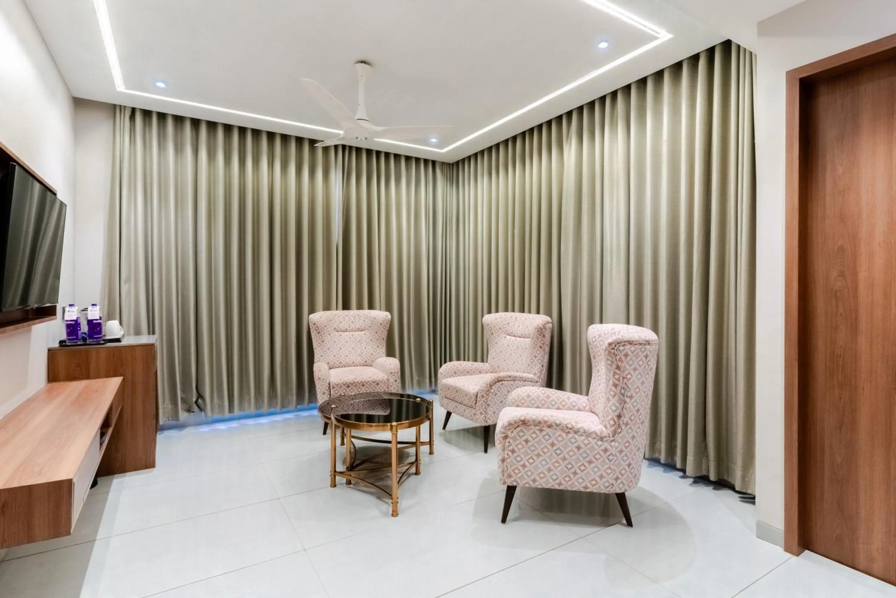 Seating area in Pride Elite Dwarka Near Dwarkadhish Temple