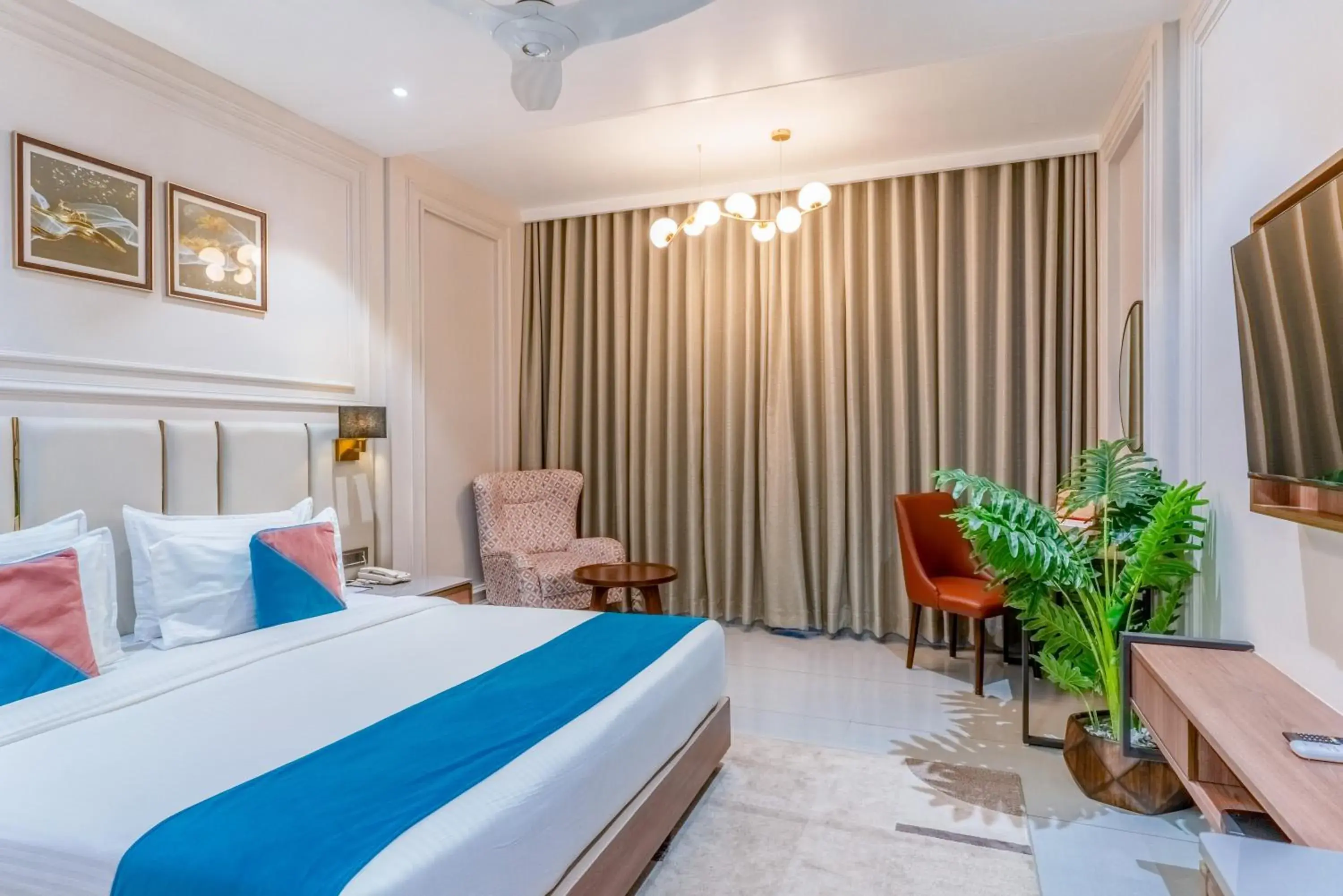 Bedroom, Bed in Pride Elite Dwarka Near Dwarkadhish Temple Bedroom, Bed in Pride Elite Dwarka Near Dwarkadhish Temple