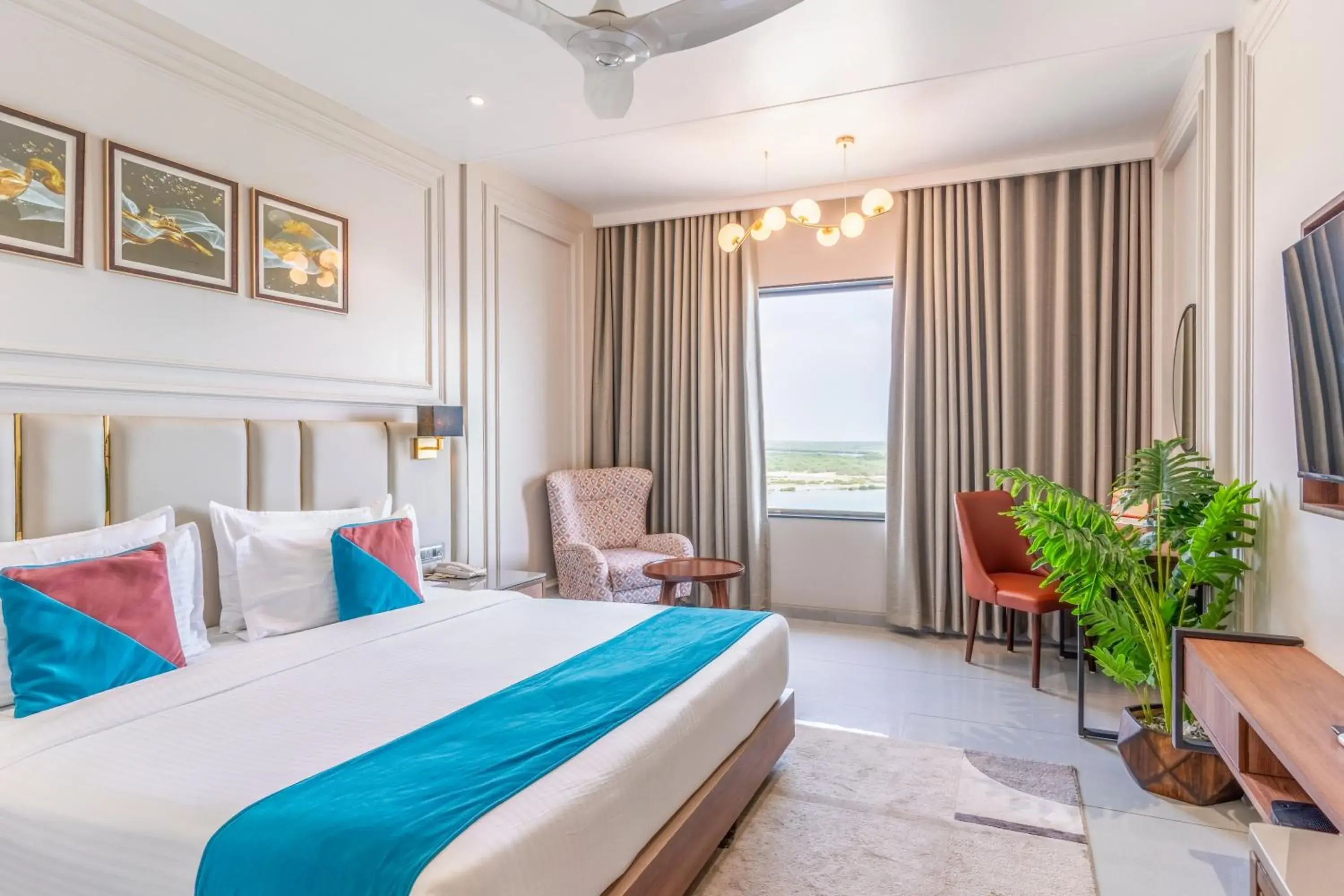 Bedroom, Bed in Pride Elite Dwarka Near Dwarkadhish Temple Bedroom, Bed in Pride Elite Dwarka Near Dwarkadhish Temple