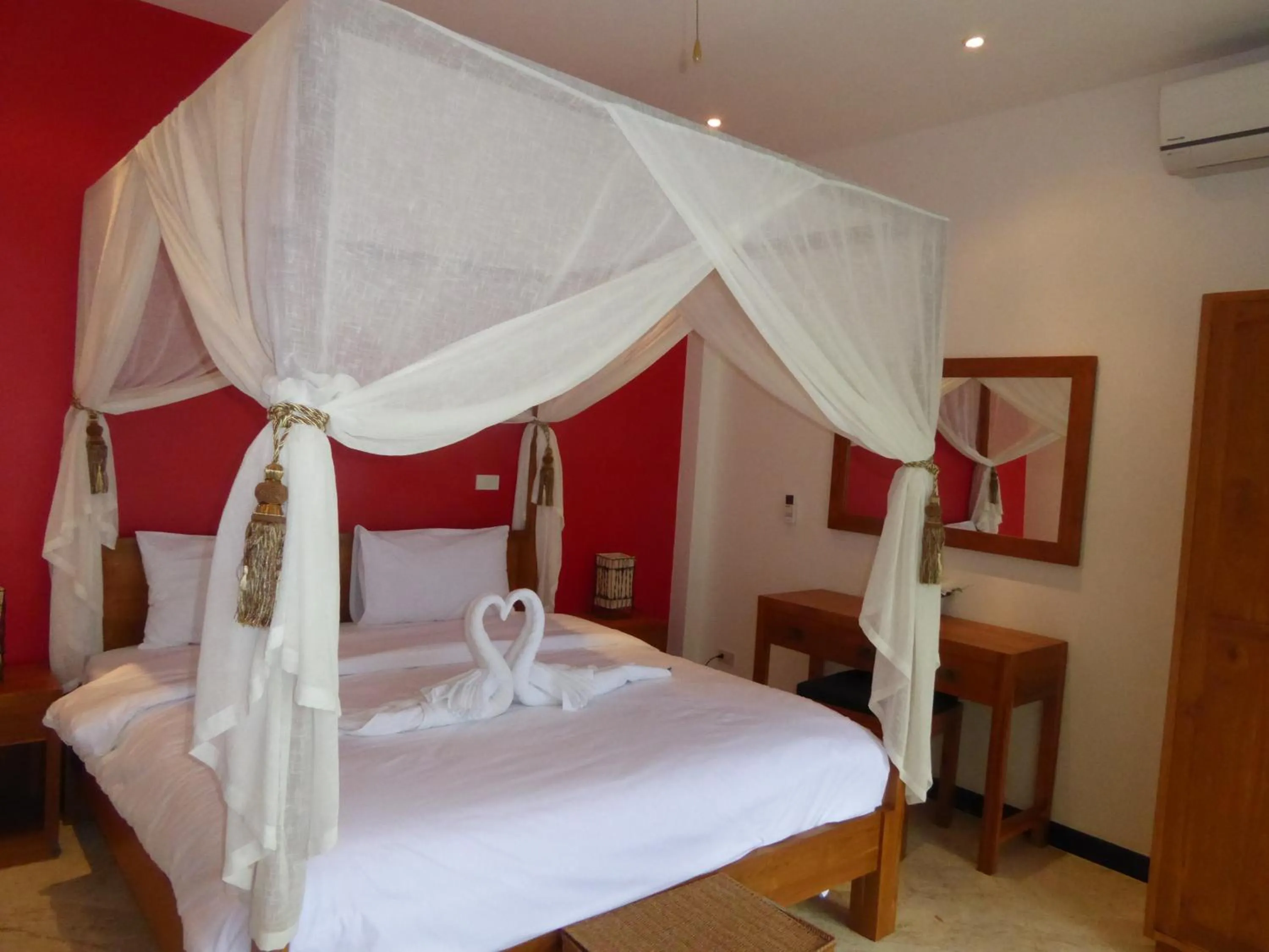 Bed in VIP Chain Resort Pool Villa