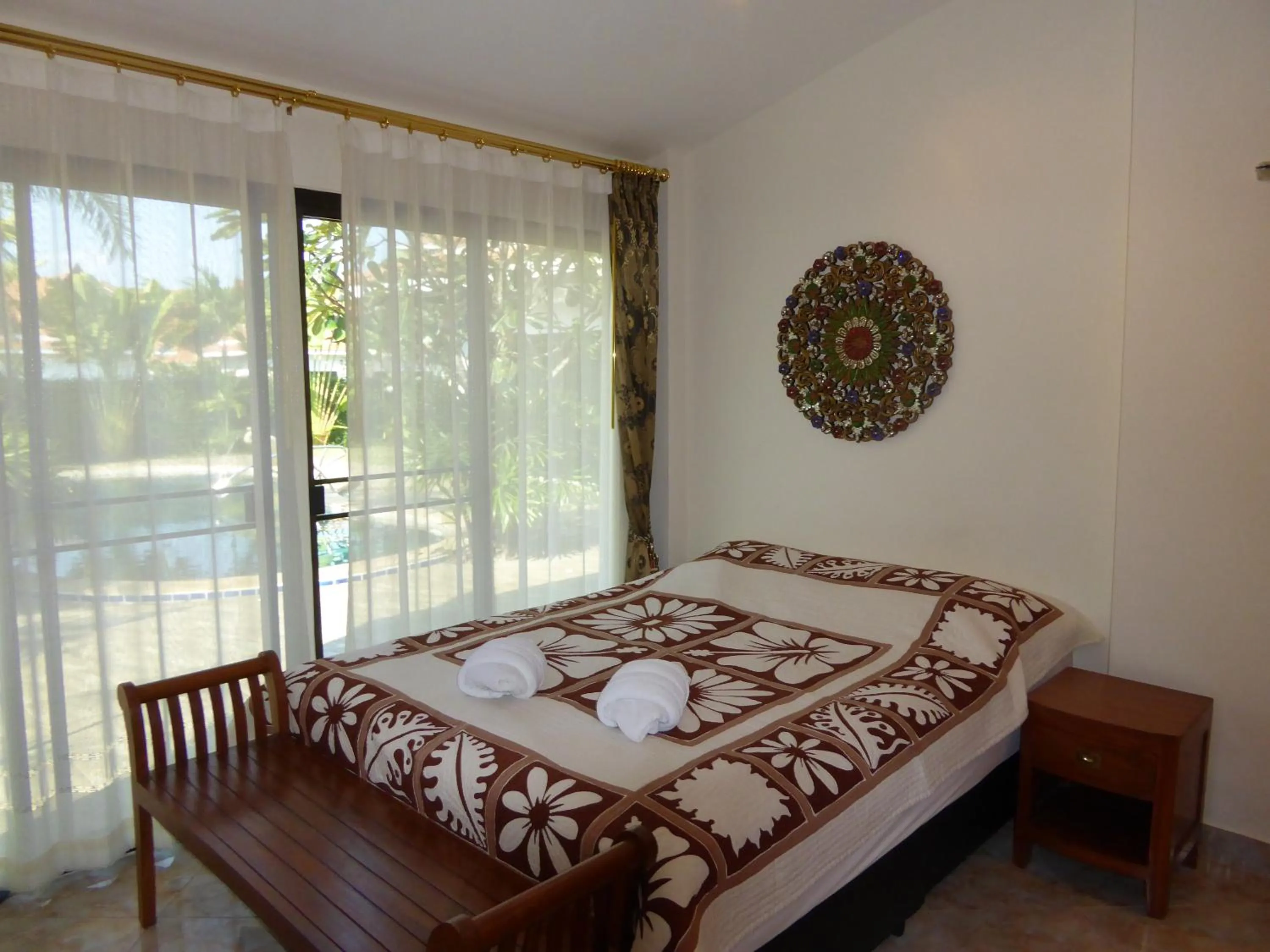 Bed in VIP Chain Resort Pool Villa