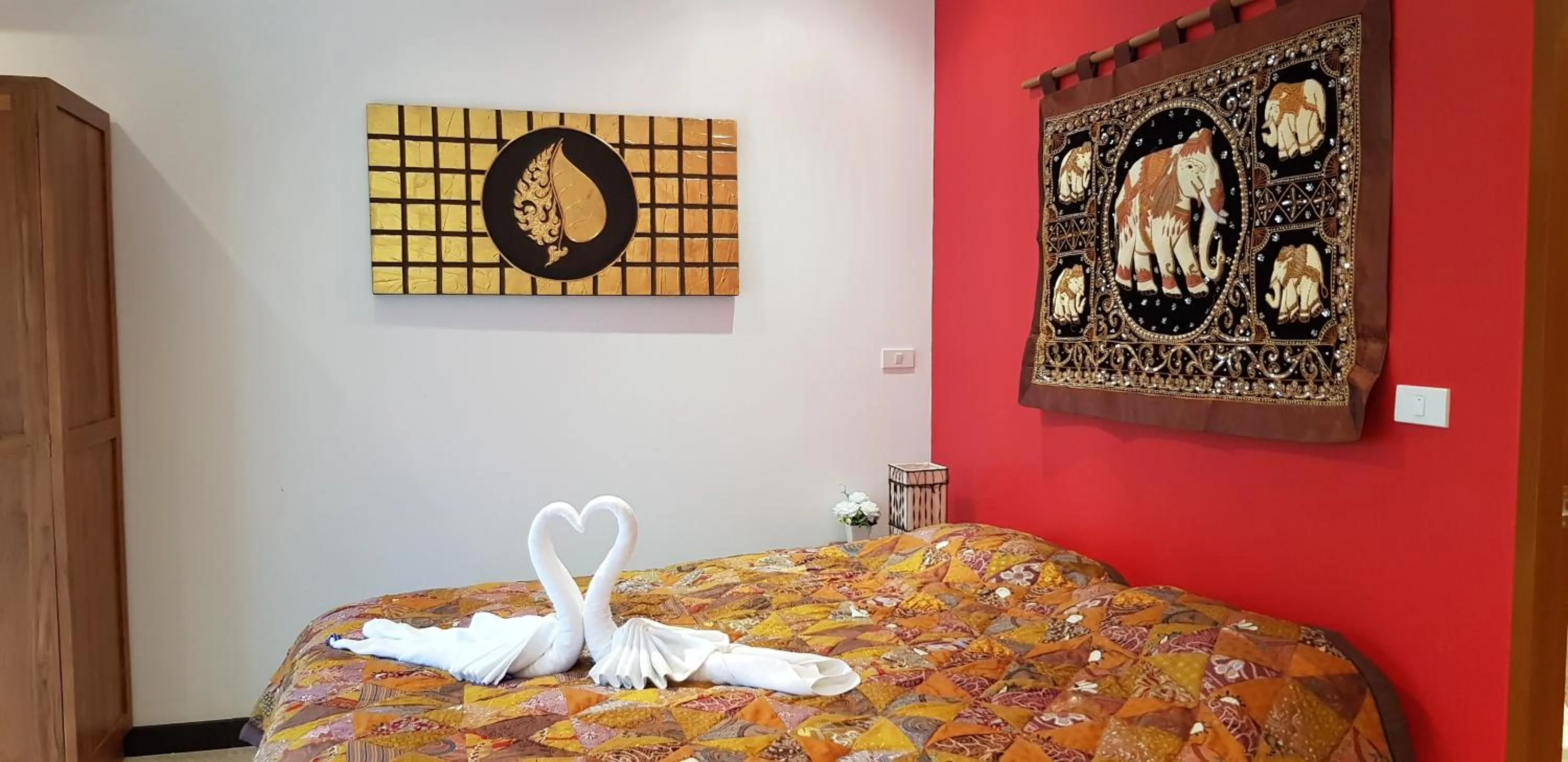 Bed in VIP Chain Resort Pool Villa