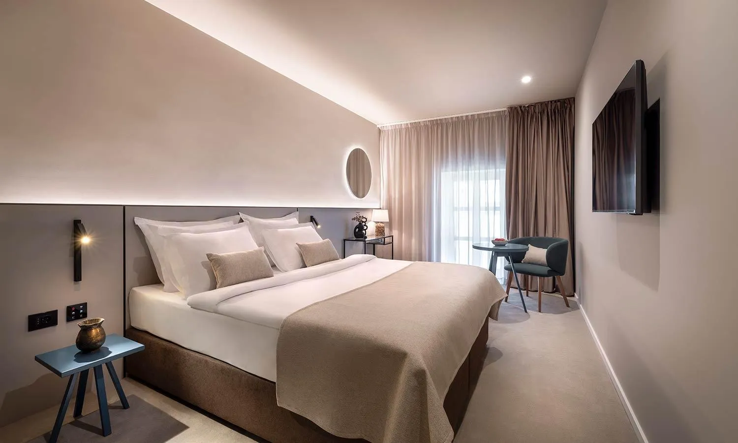 Bed in Aminess Younique Narrivi Hotel