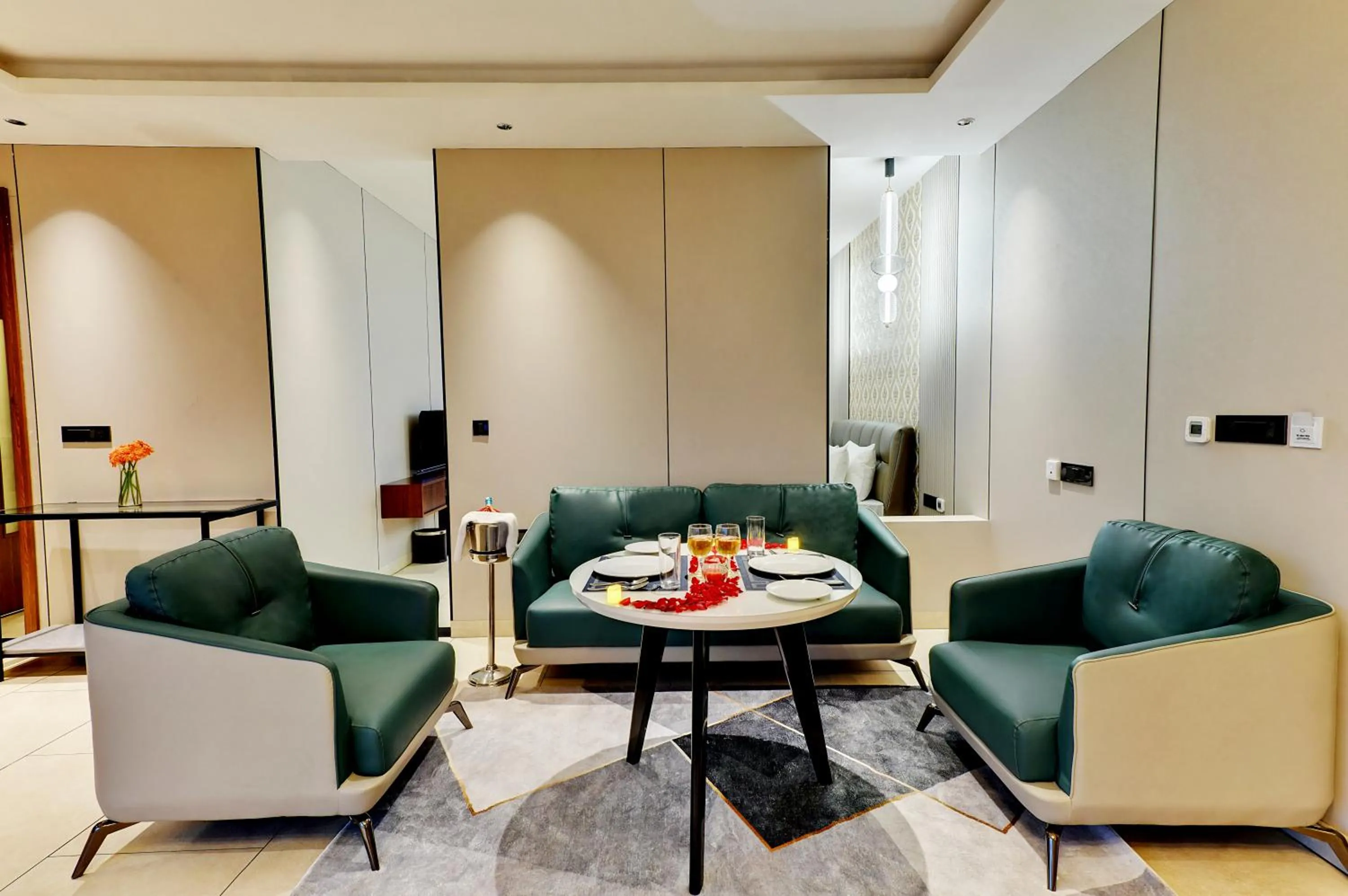 Living room in Sportico Resort Bangalore