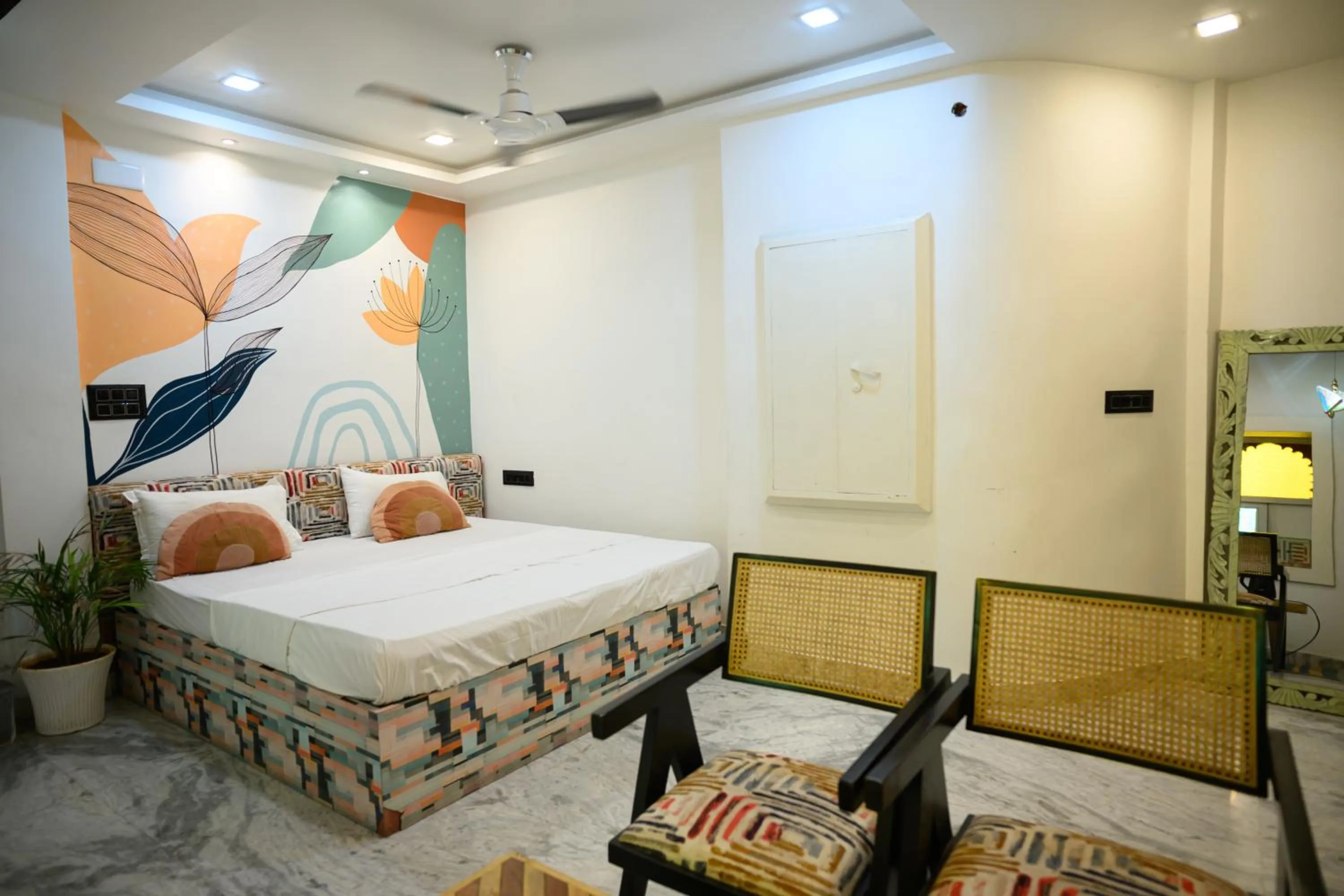 Bed in 3 Raahi Udaipur