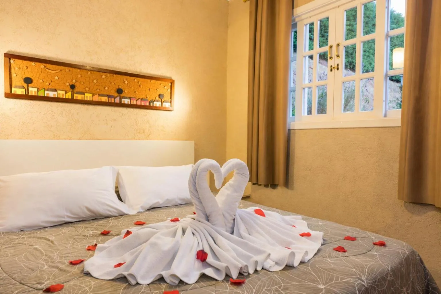 Bed in Villa Belle Chalés