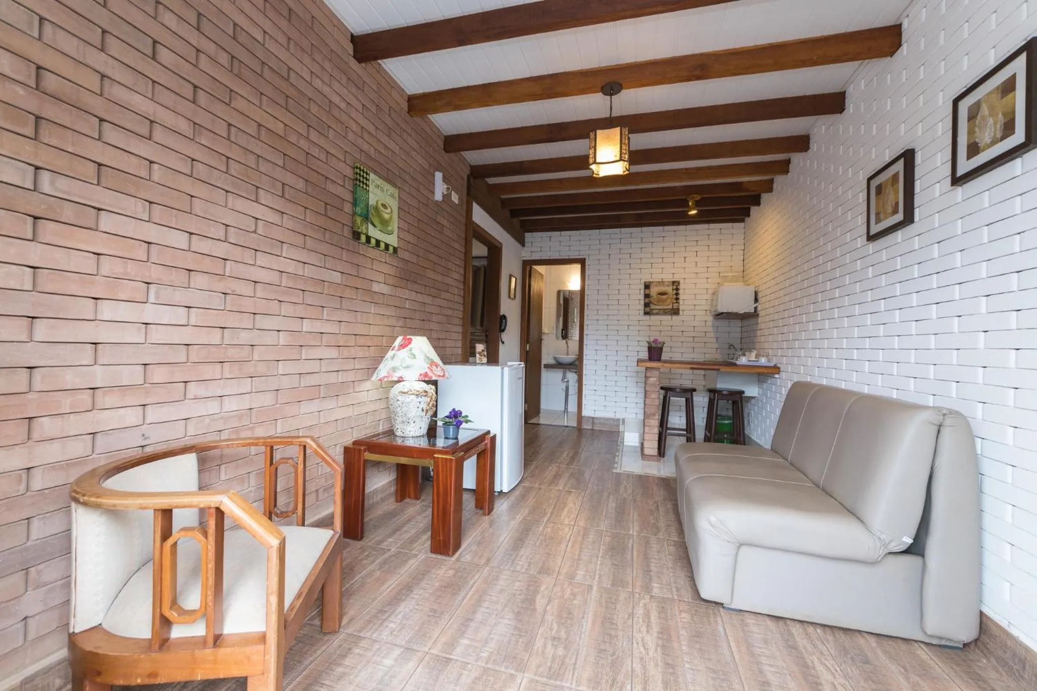 Living room in Villa Belle Chalés