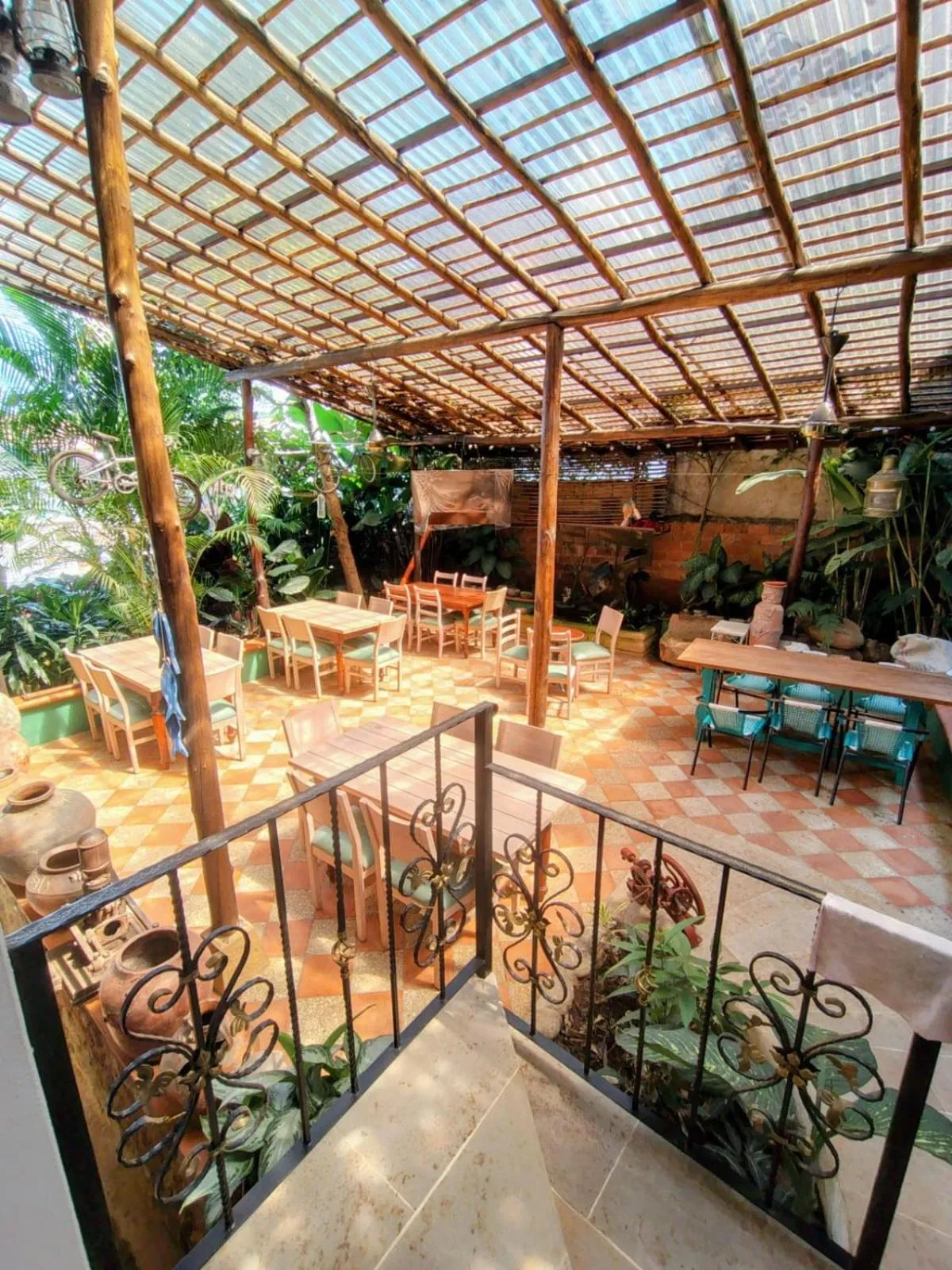 Patio in Casa Silva - Hotel Cafe