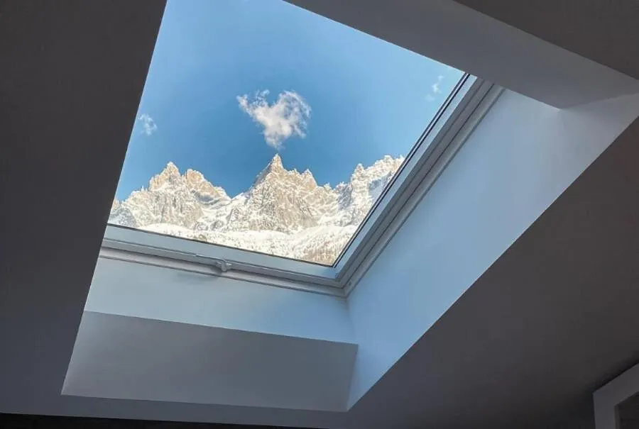 Mountain view in Chalet hôtel le Whymper