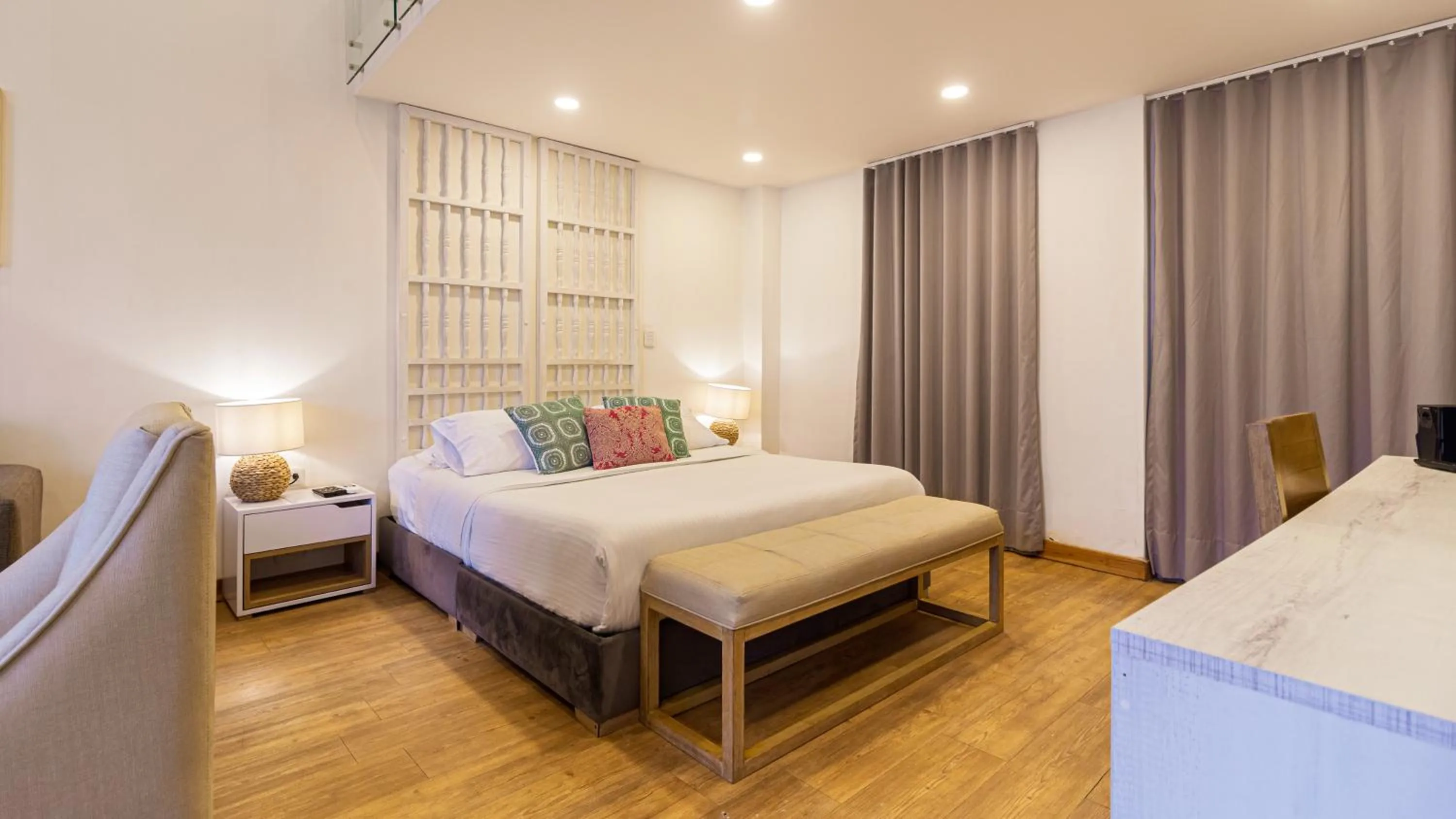 Bed in Cartagena Suites de Manga