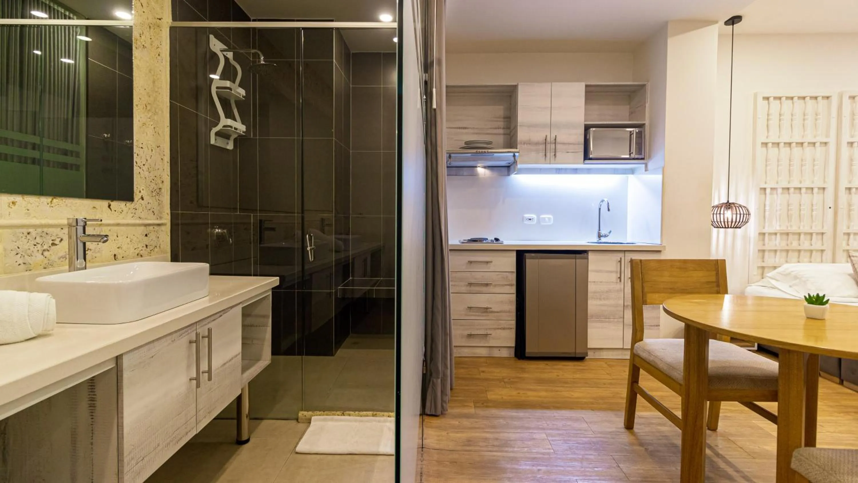 Kitchen or kitchenette in Cartagena Suites de Manga