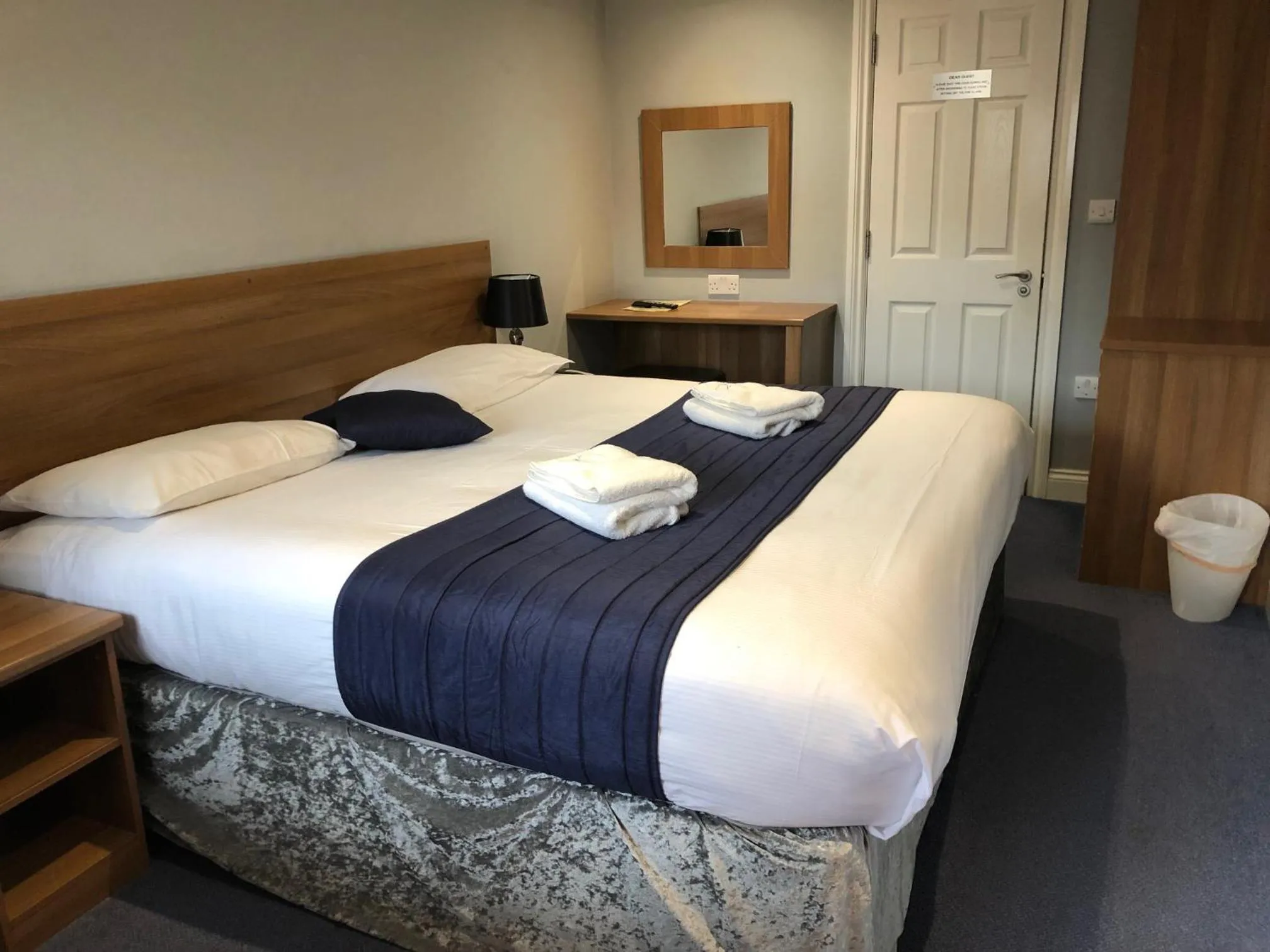 Bedroom, Bed in Corner House Hotel Gatwick with bookable Holiday parking