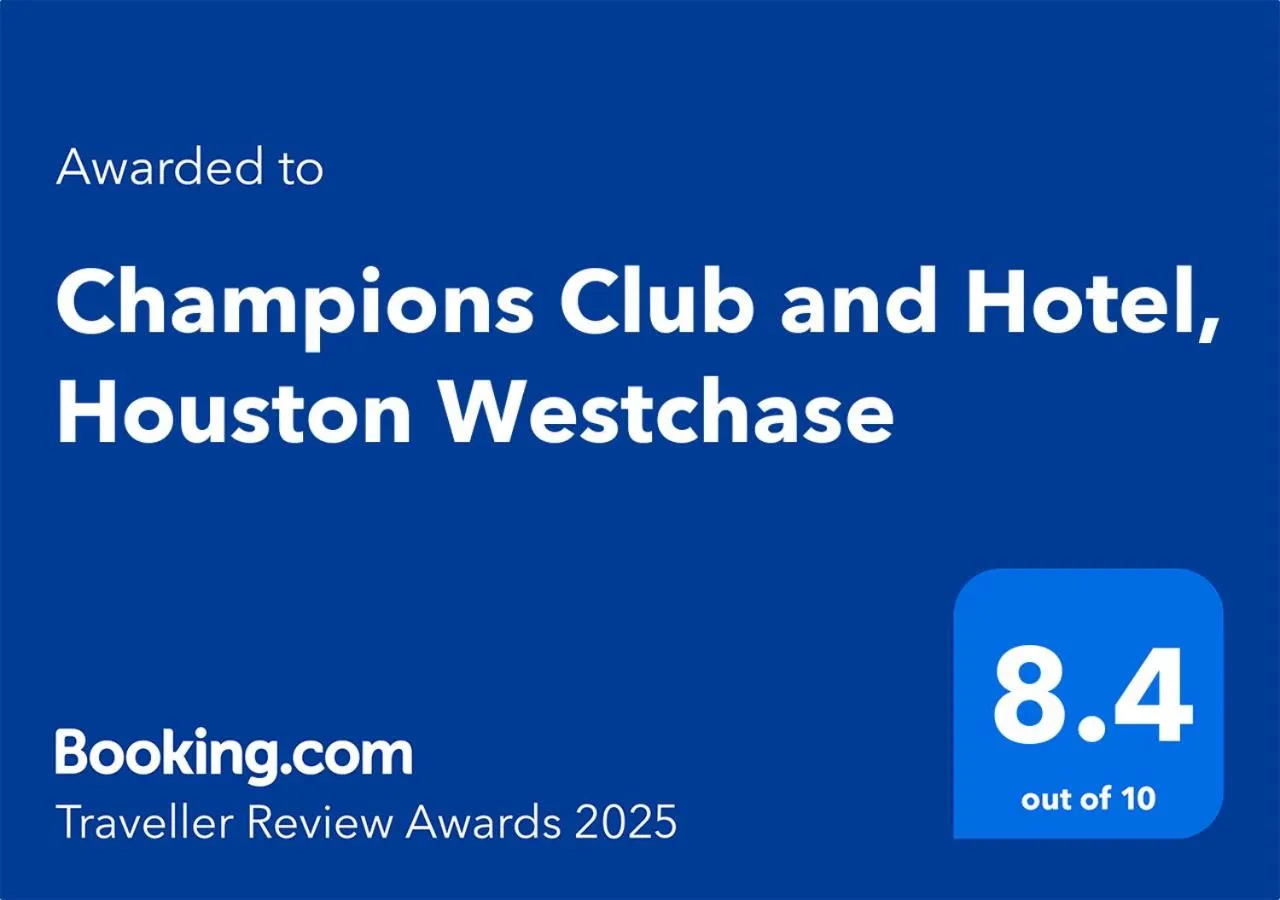 Certificate/Award in Champions Club and Hotel, Houston Westchase