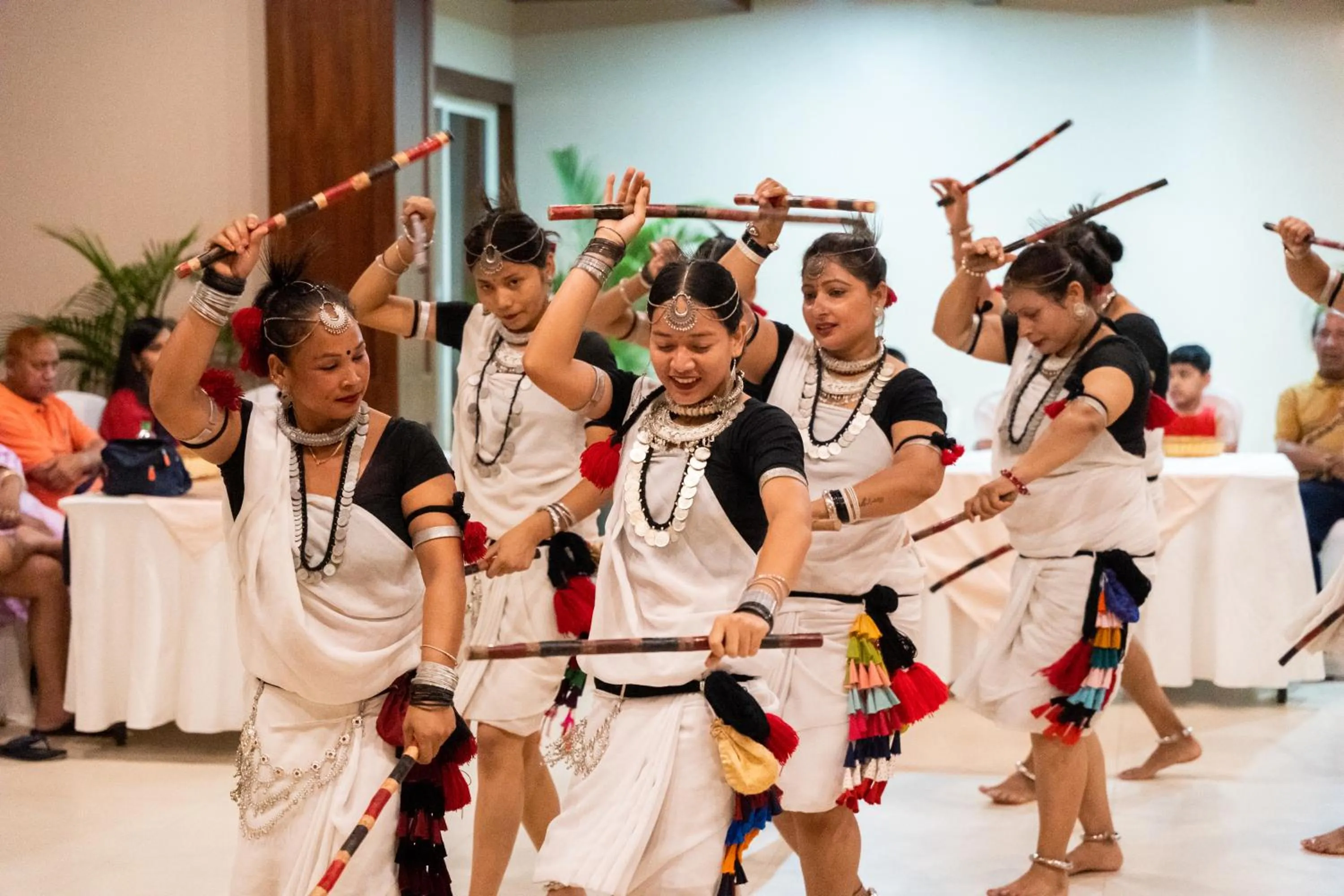 Evening entertainment in River Bank Jungle Resort, Chitwan