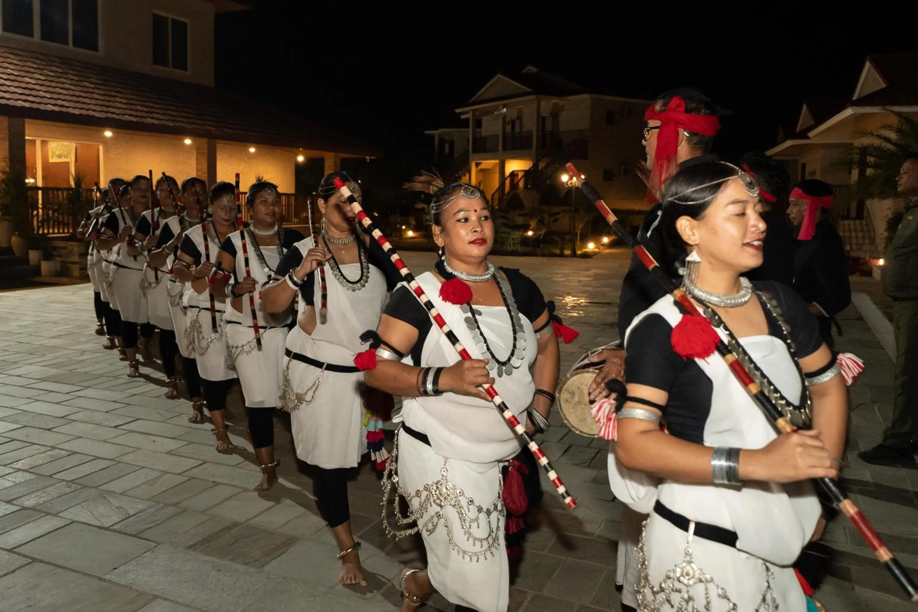 Evening entertainment in River Bank Jungle Resort, Chitwan