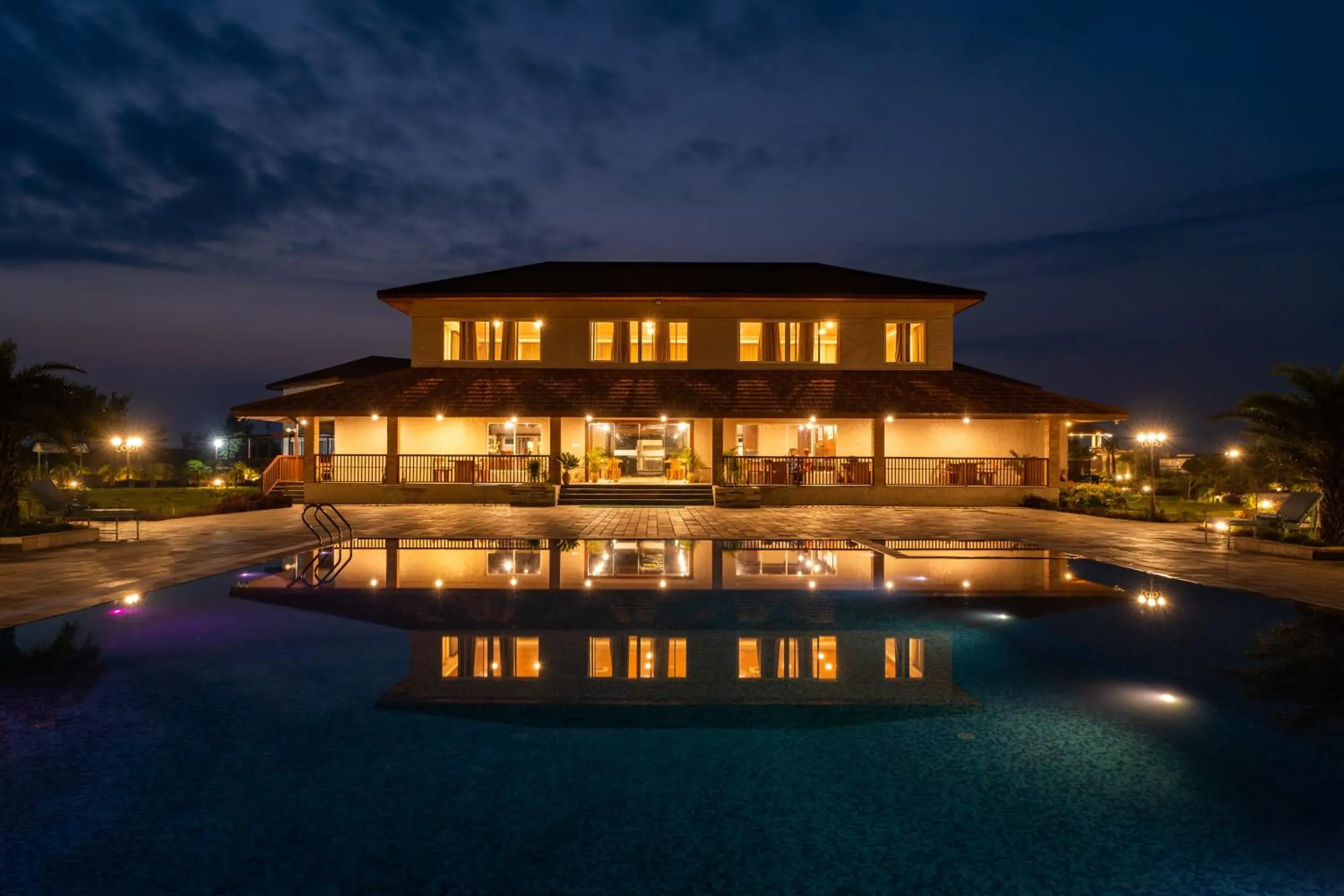 Property building in River Bank Jungle Resort, Chitwan Property building in River Bank Jungle Resort, Chitwan