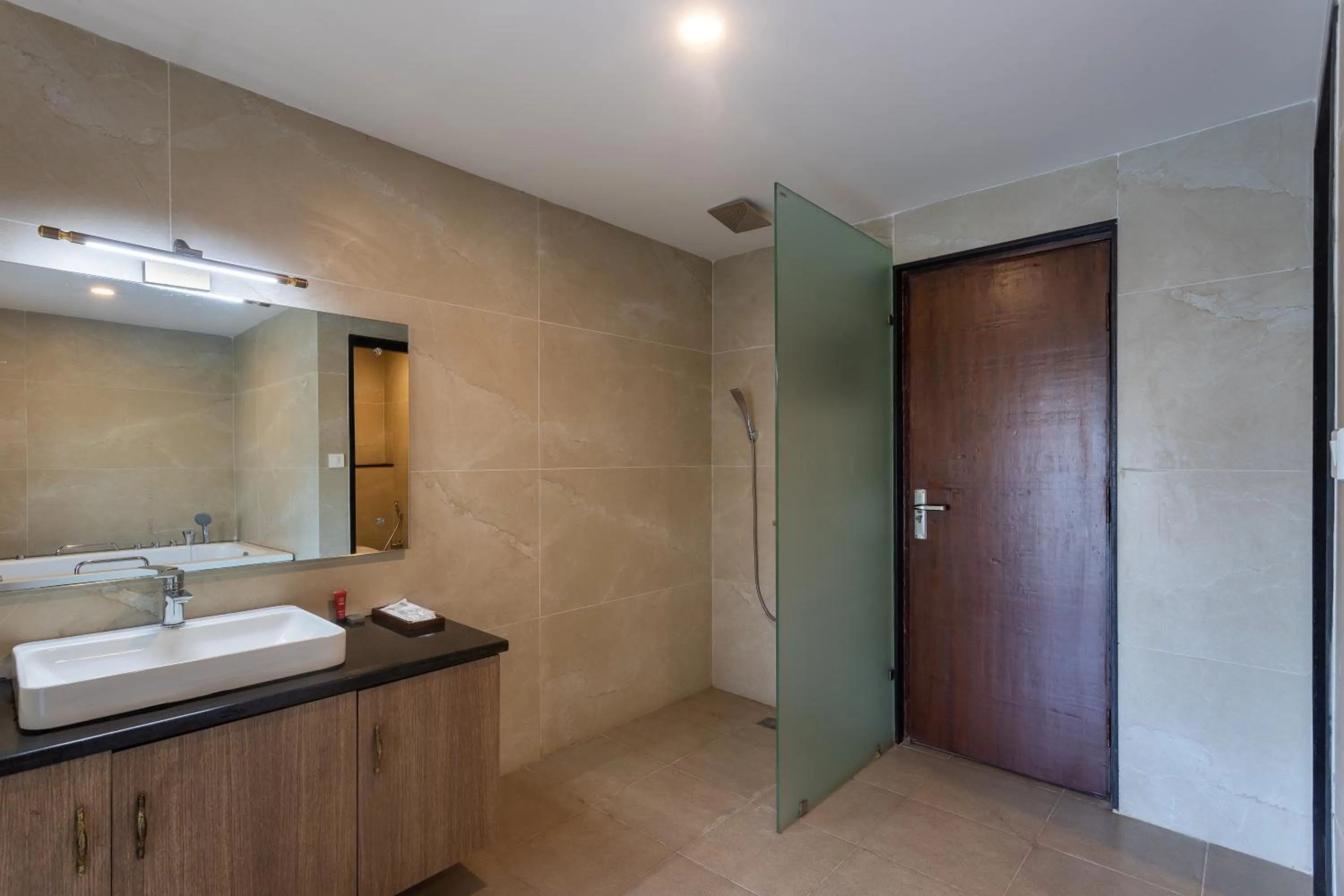 Shower in River Bank Jungle Resort, Chitwan