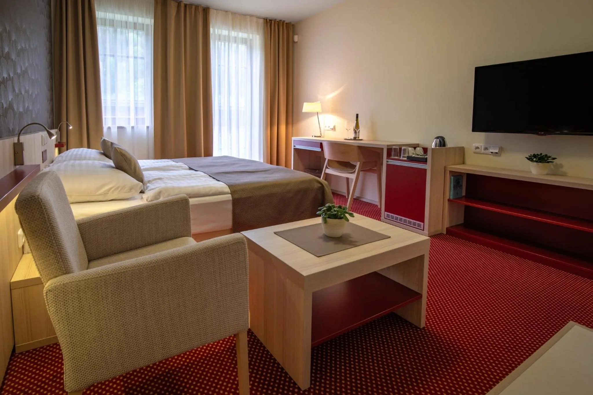 Bed in Peras Wellness Hotel