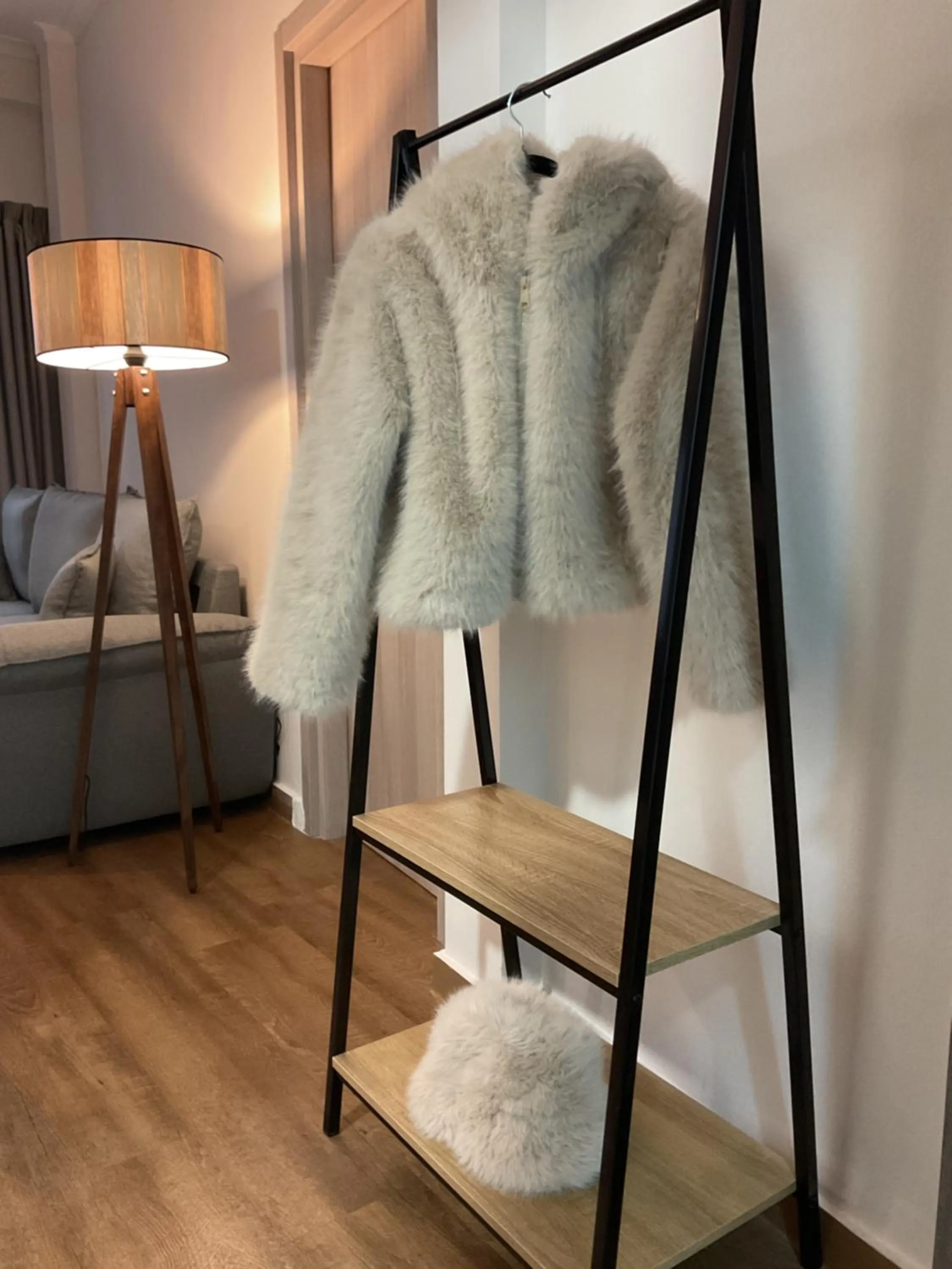 Living room, Bed in Compass Lofts Athens