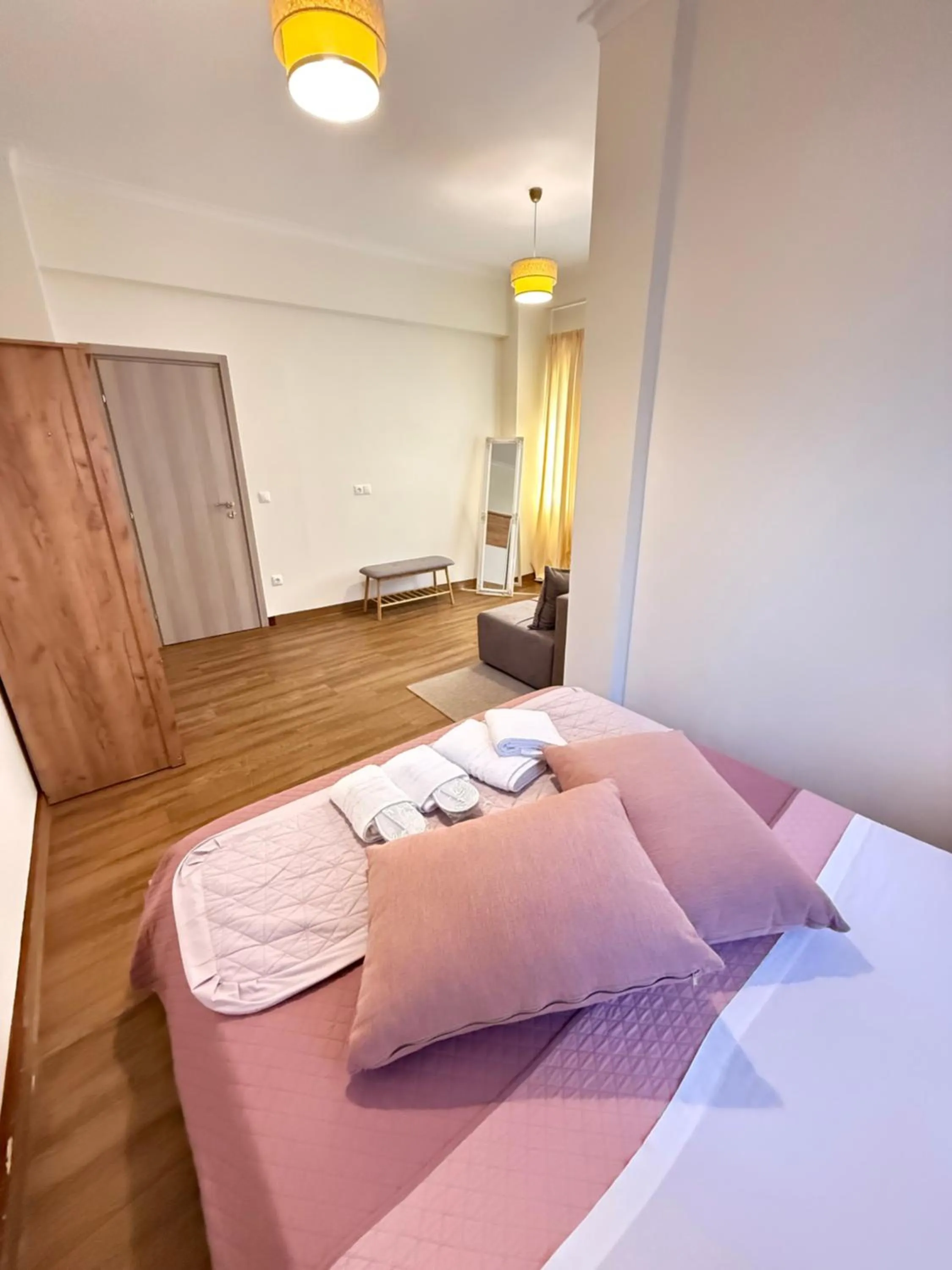 Bed in Compass Lofts Athens