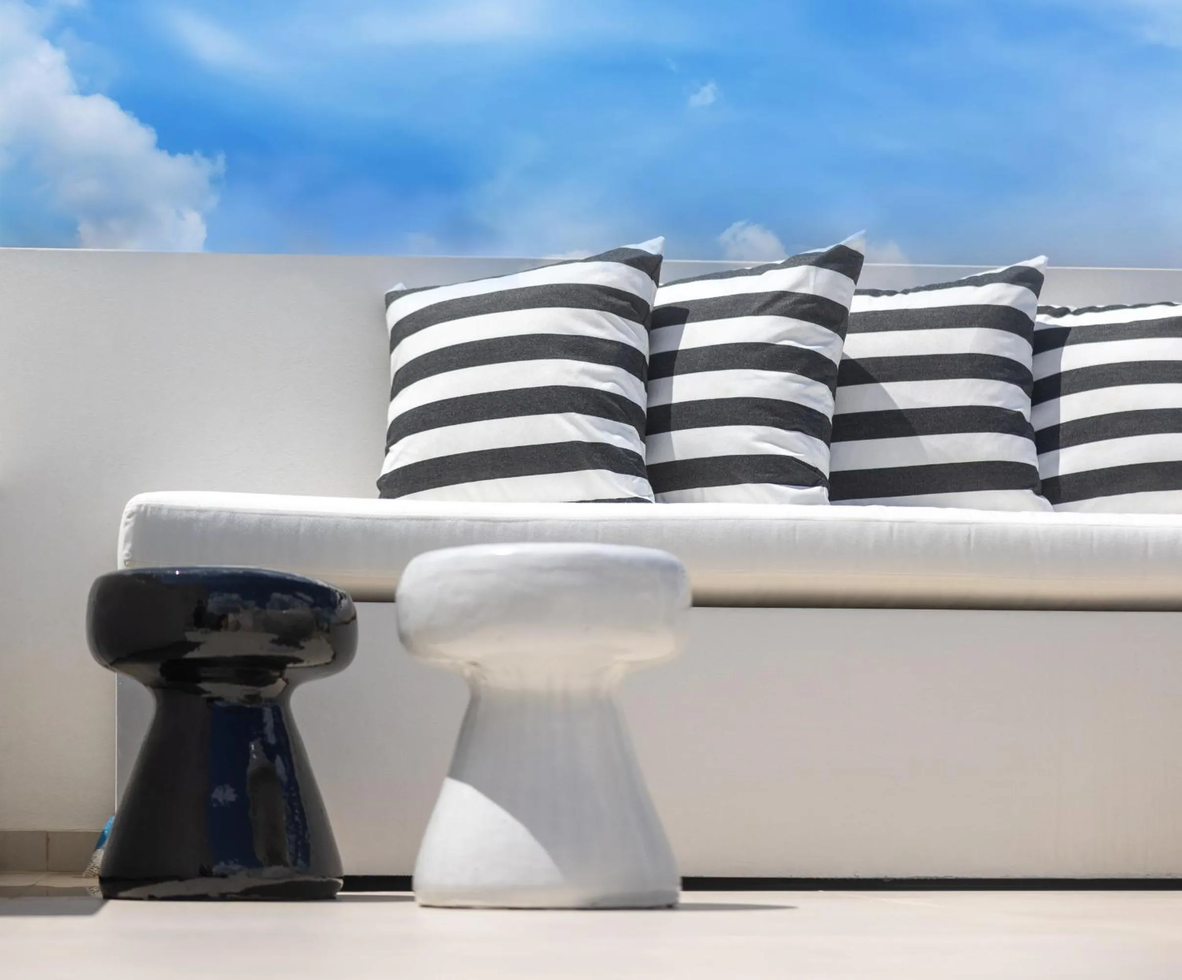 Bed in Akrogiali Garden Hotel