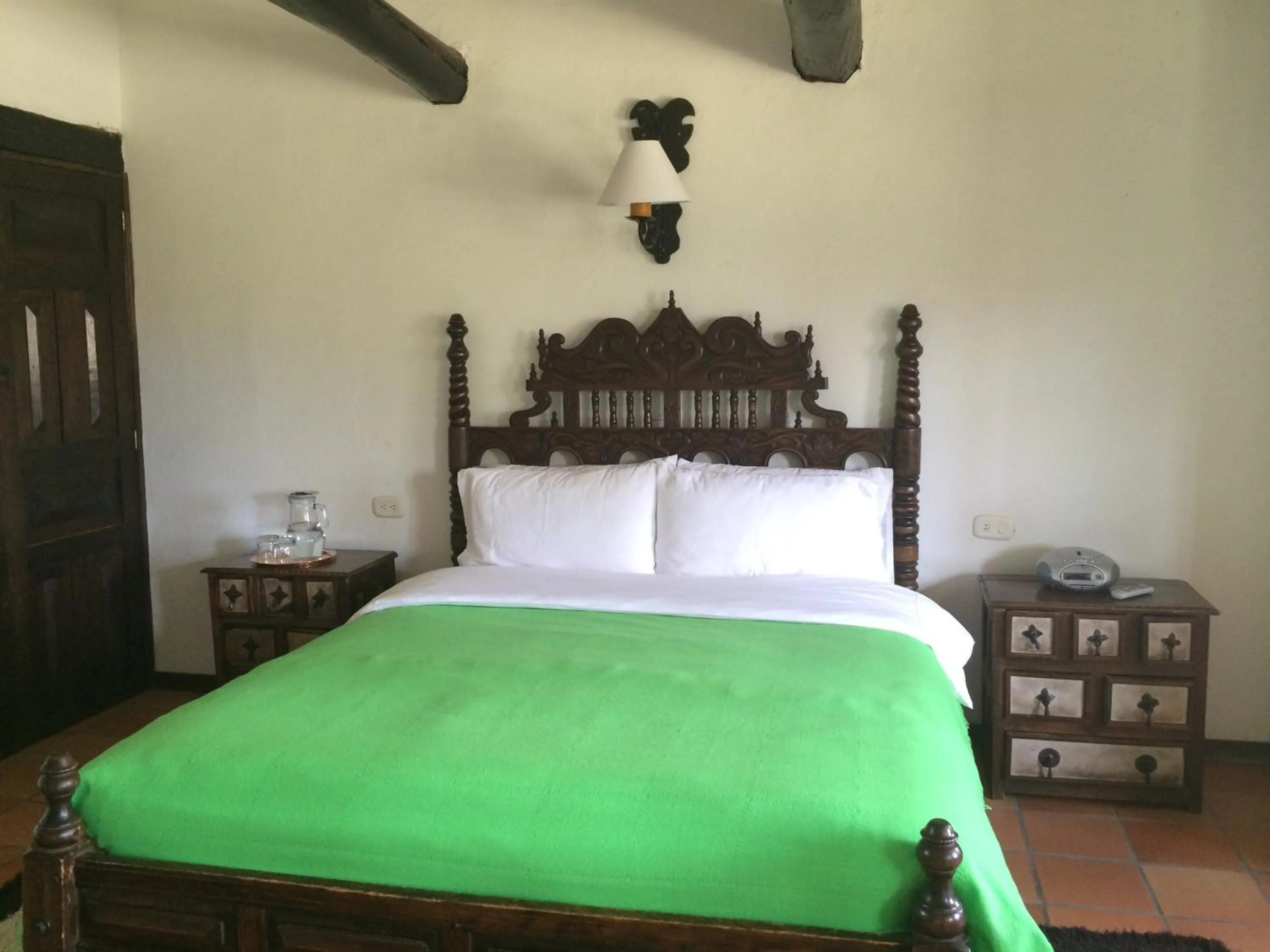 Decorative detail, Bed in Hotel San Luis de Ucuengá