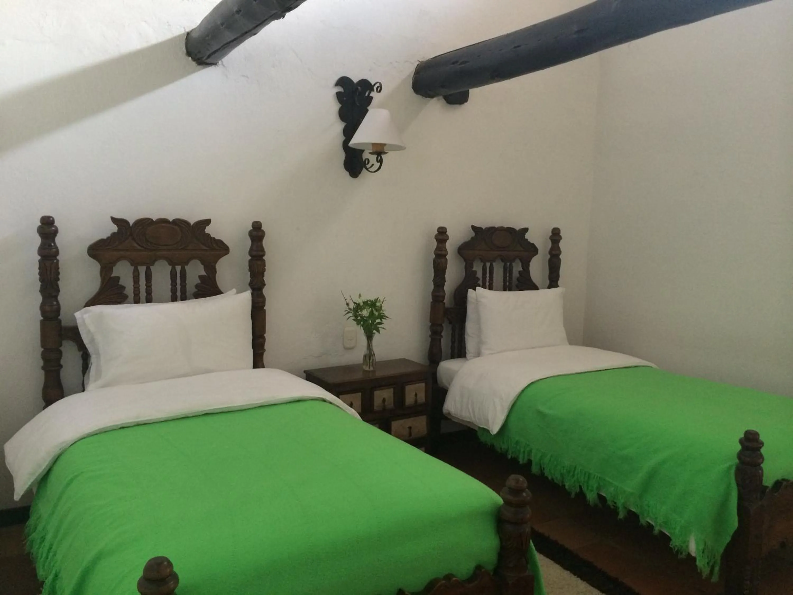 Decorative detail, Bed in Hotel San Luis de Ucuengá