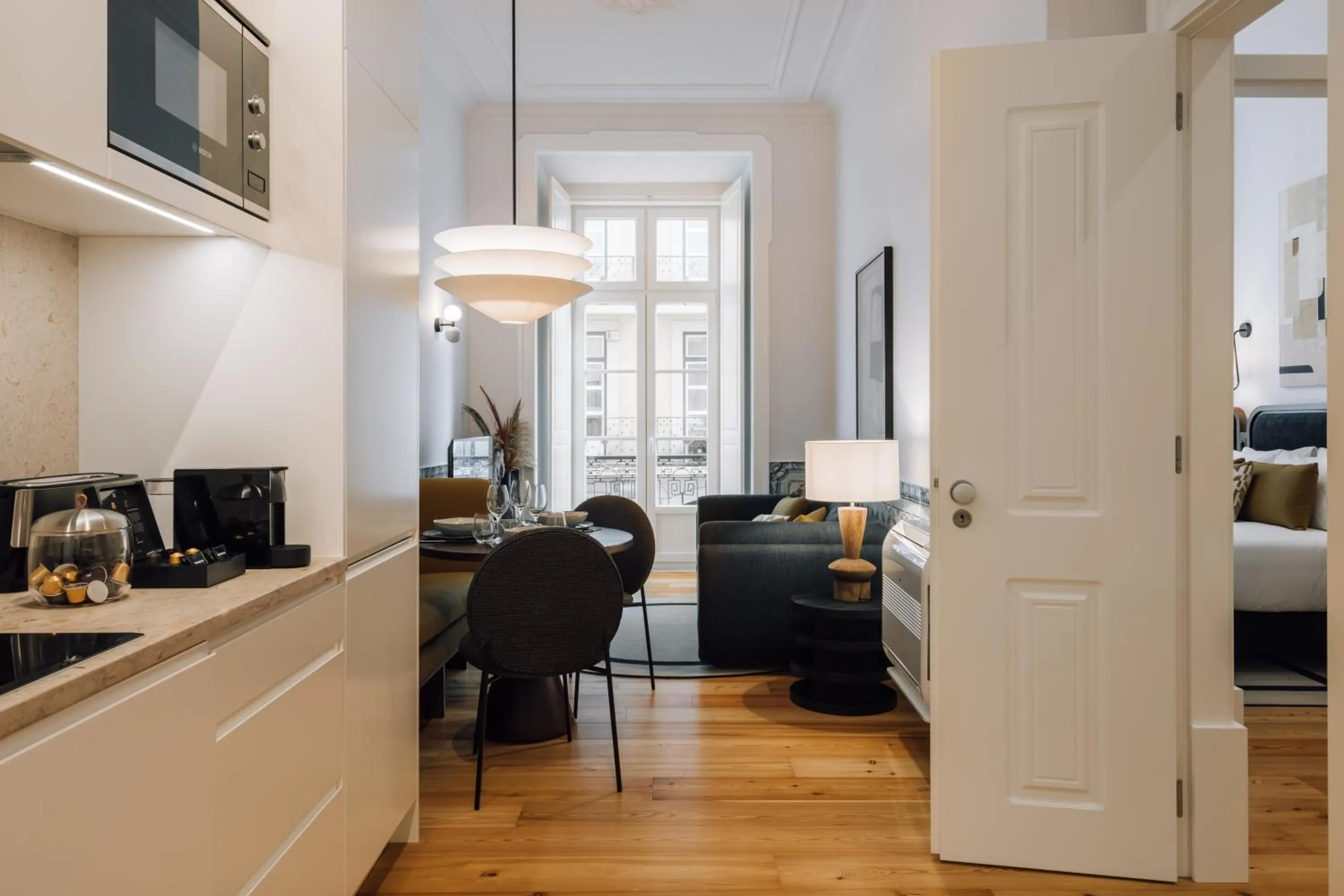 Kitchen or kitchenette, Bed in Ando Living - Madalena House