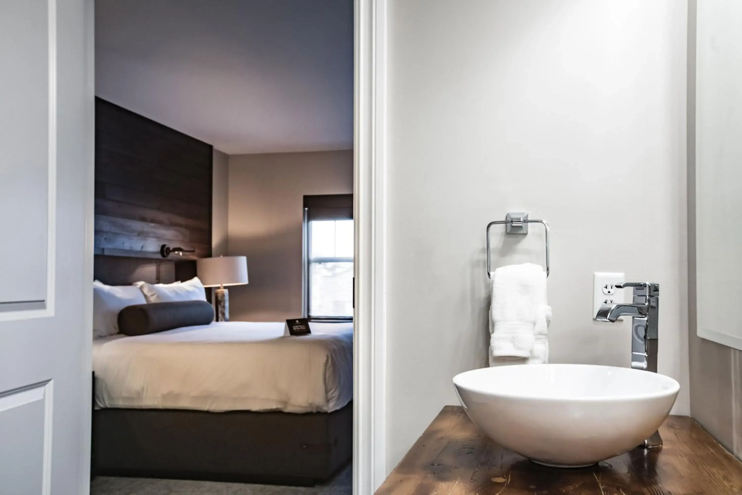 Bed in Ironworks Hotel Bed in Ironworks Hotel