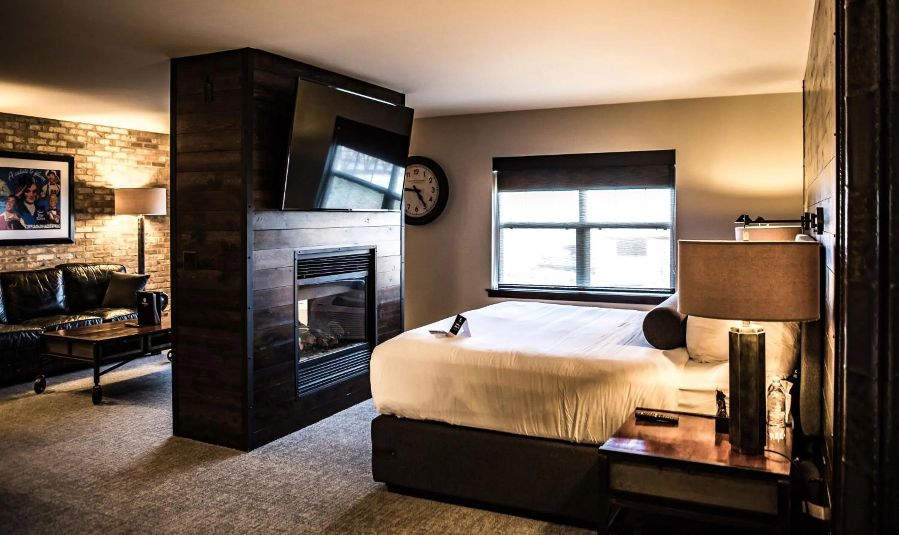 Bed in Ironworks Hotel