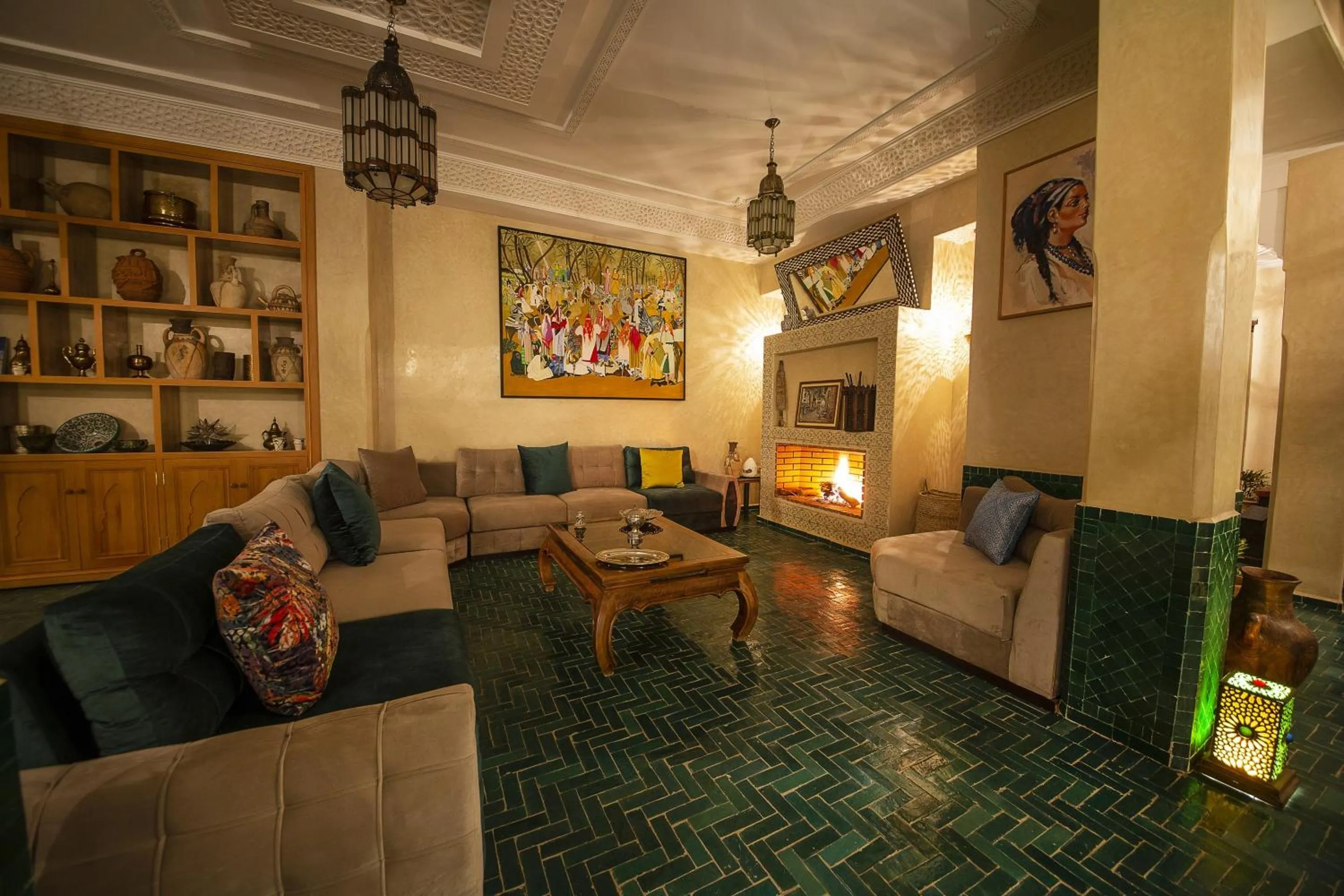 Living room in Riad Atrium & Spa