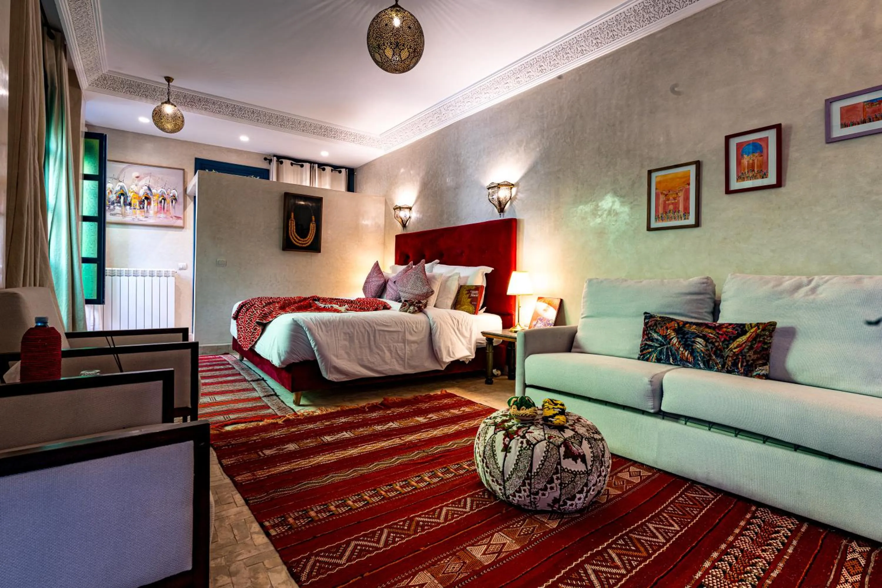 Bed in Riad Atrium & Spa