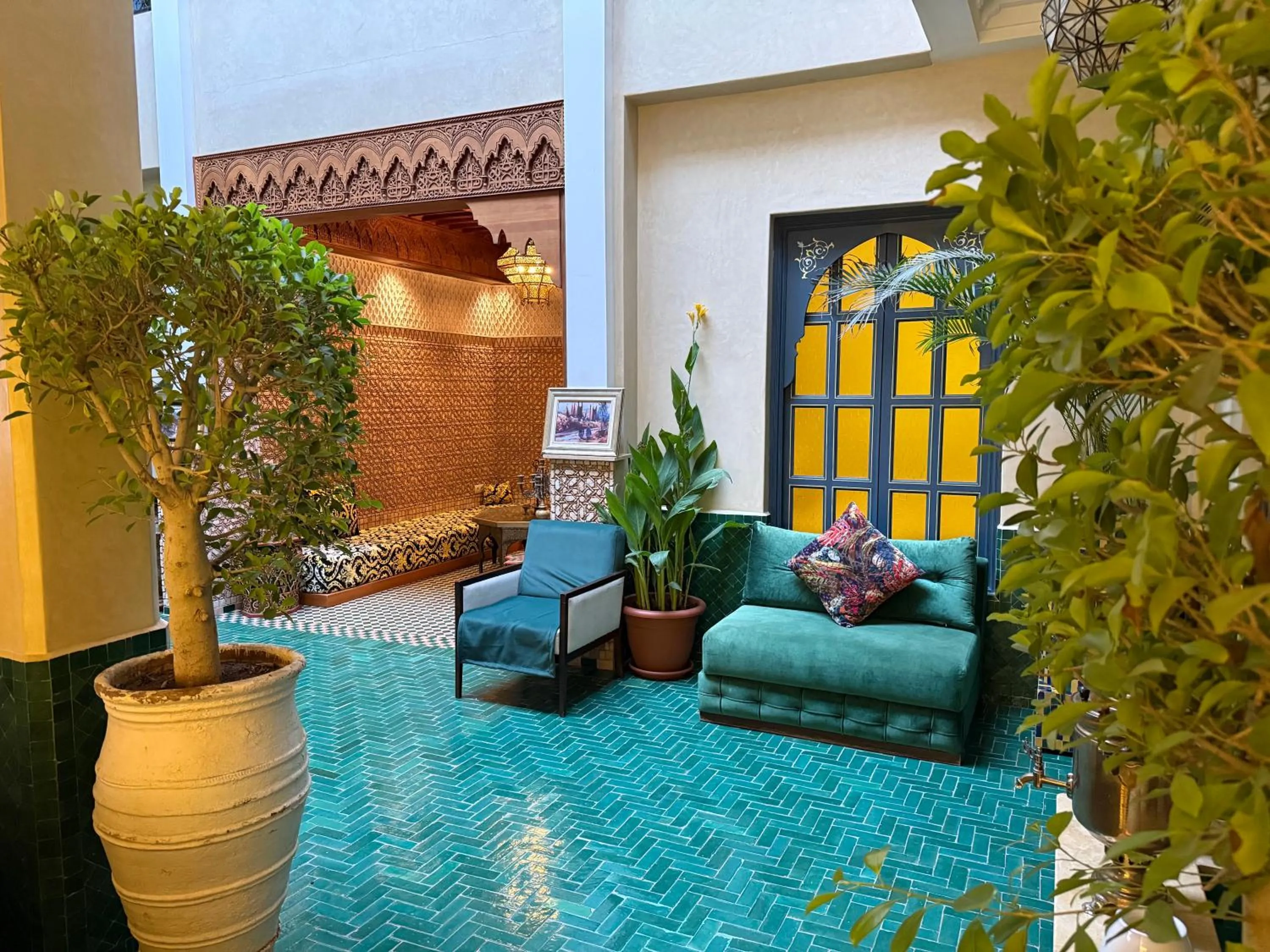 Lobby or reception in Riad Atrium & Spa