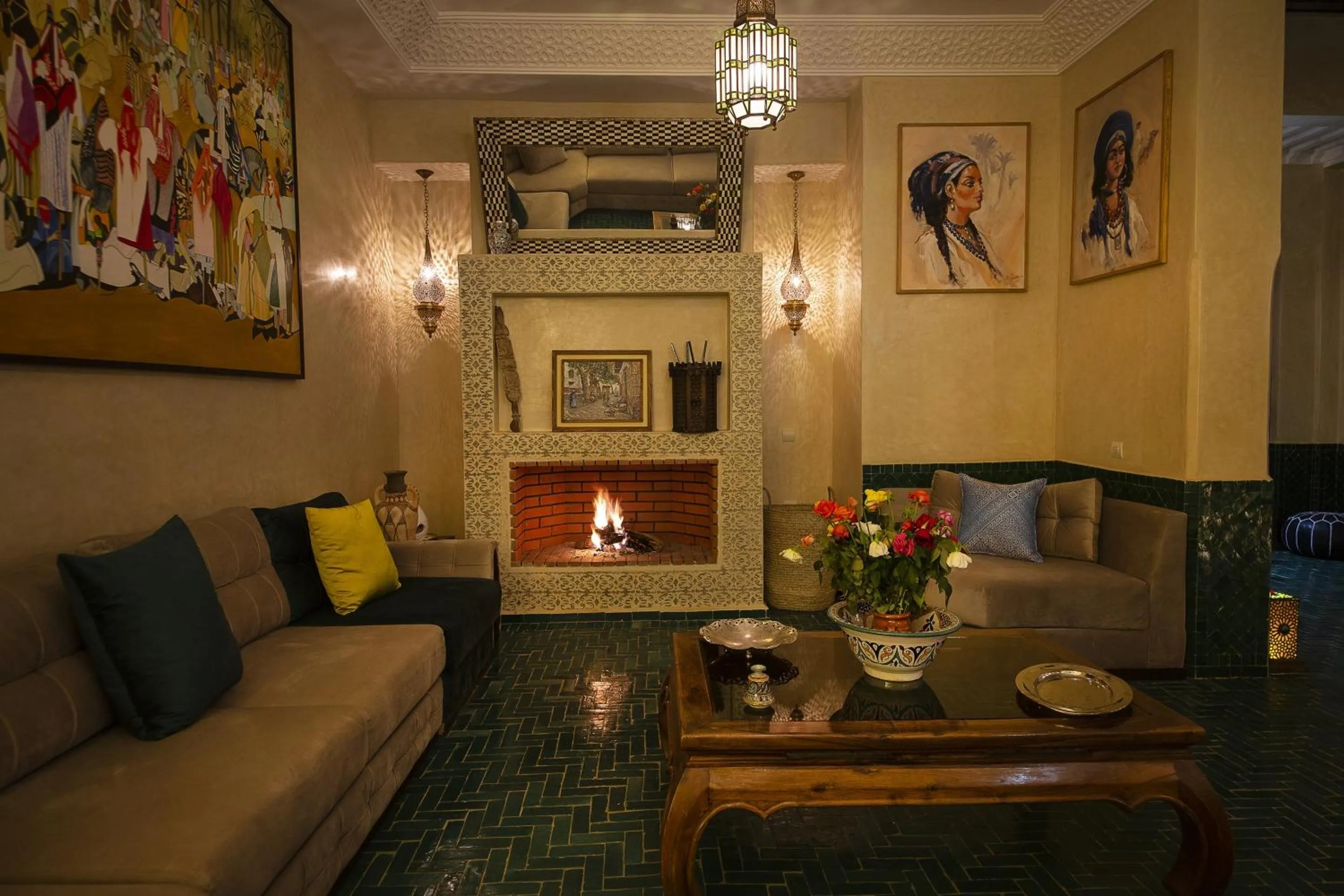 Living room in Riad Atrium & Spa