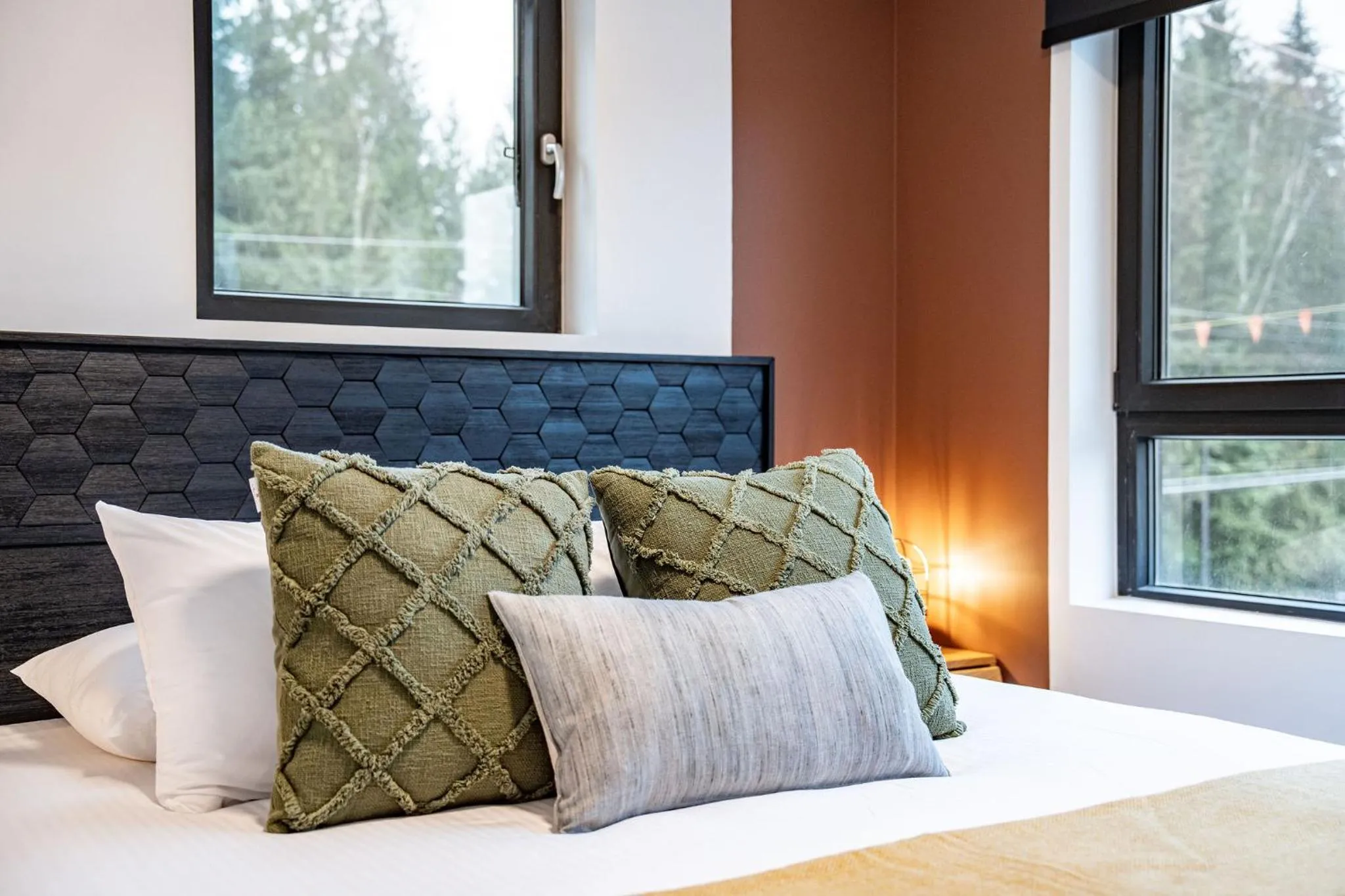 Bed in Hemlock Hangout by Revelstoke Vacations