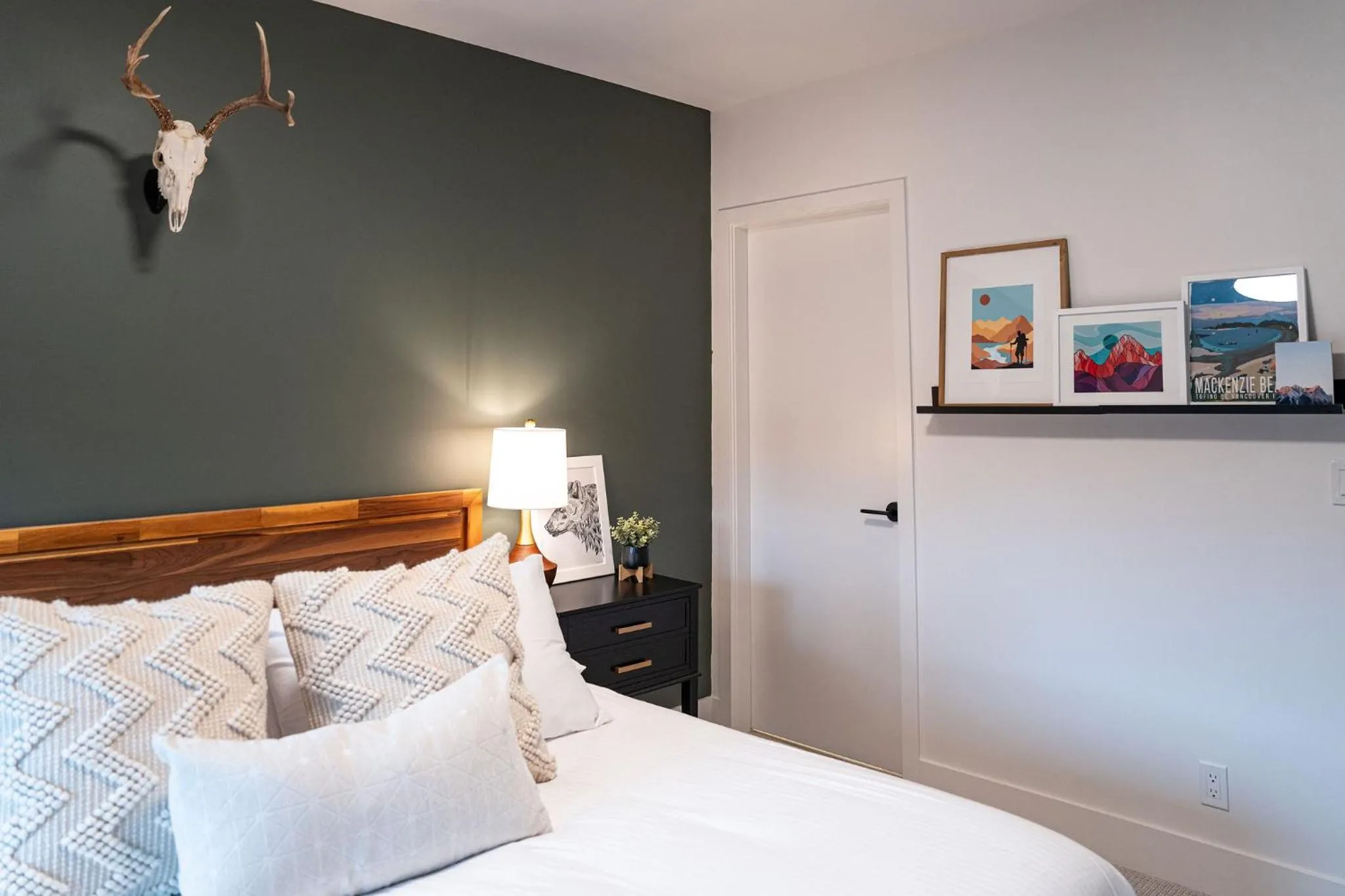 Bed in Hemlock Hangout by Revelstoke Vacations