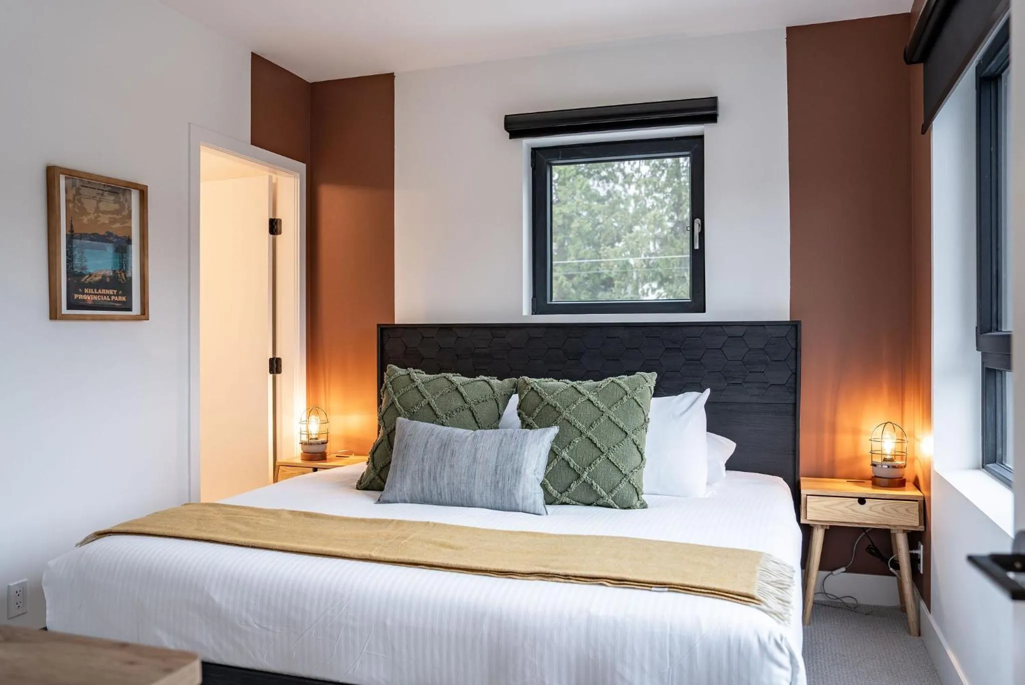 Bed in Hemlock Hangout by Revelstoke Vacations