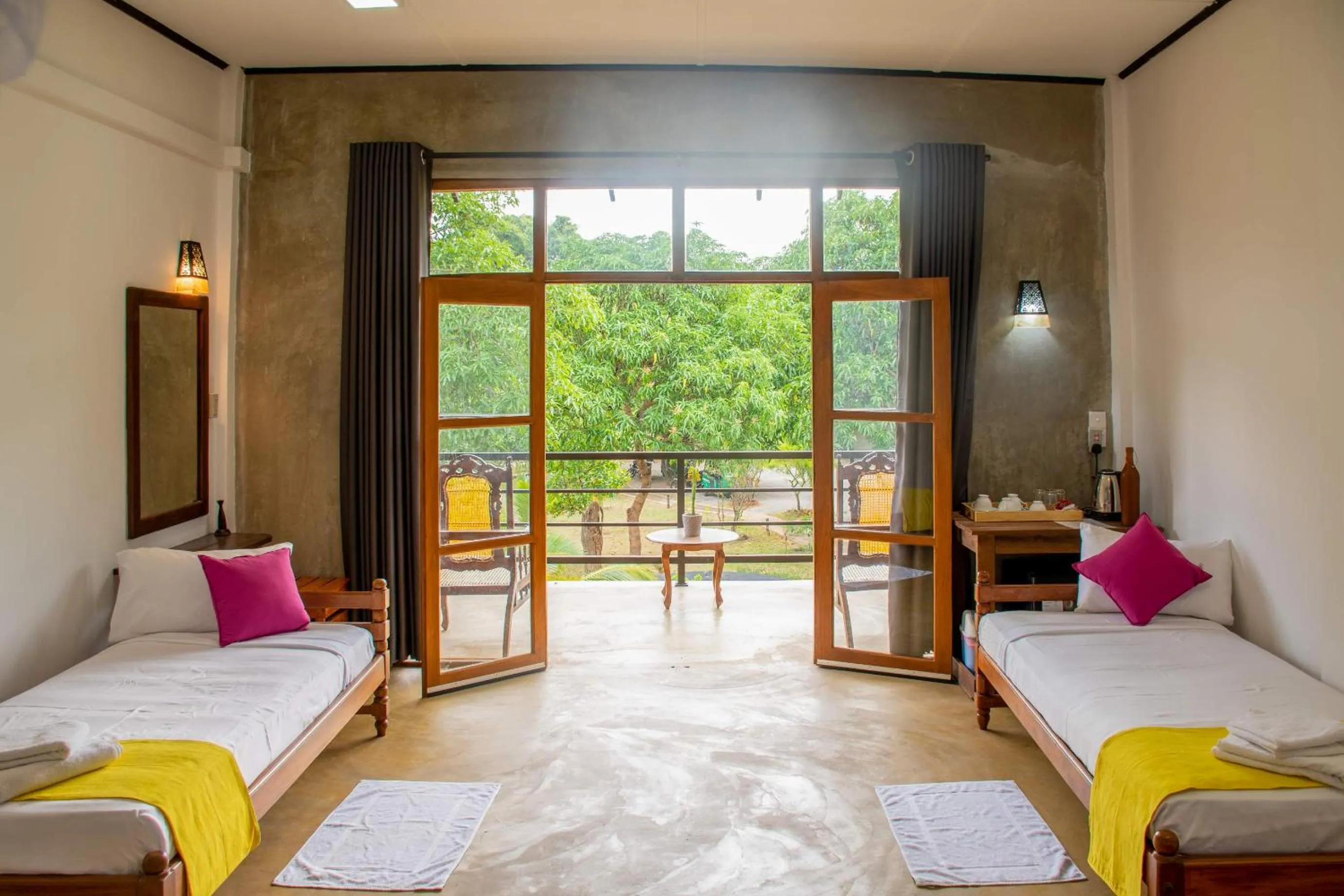 Bed in Sigiriya Cottage