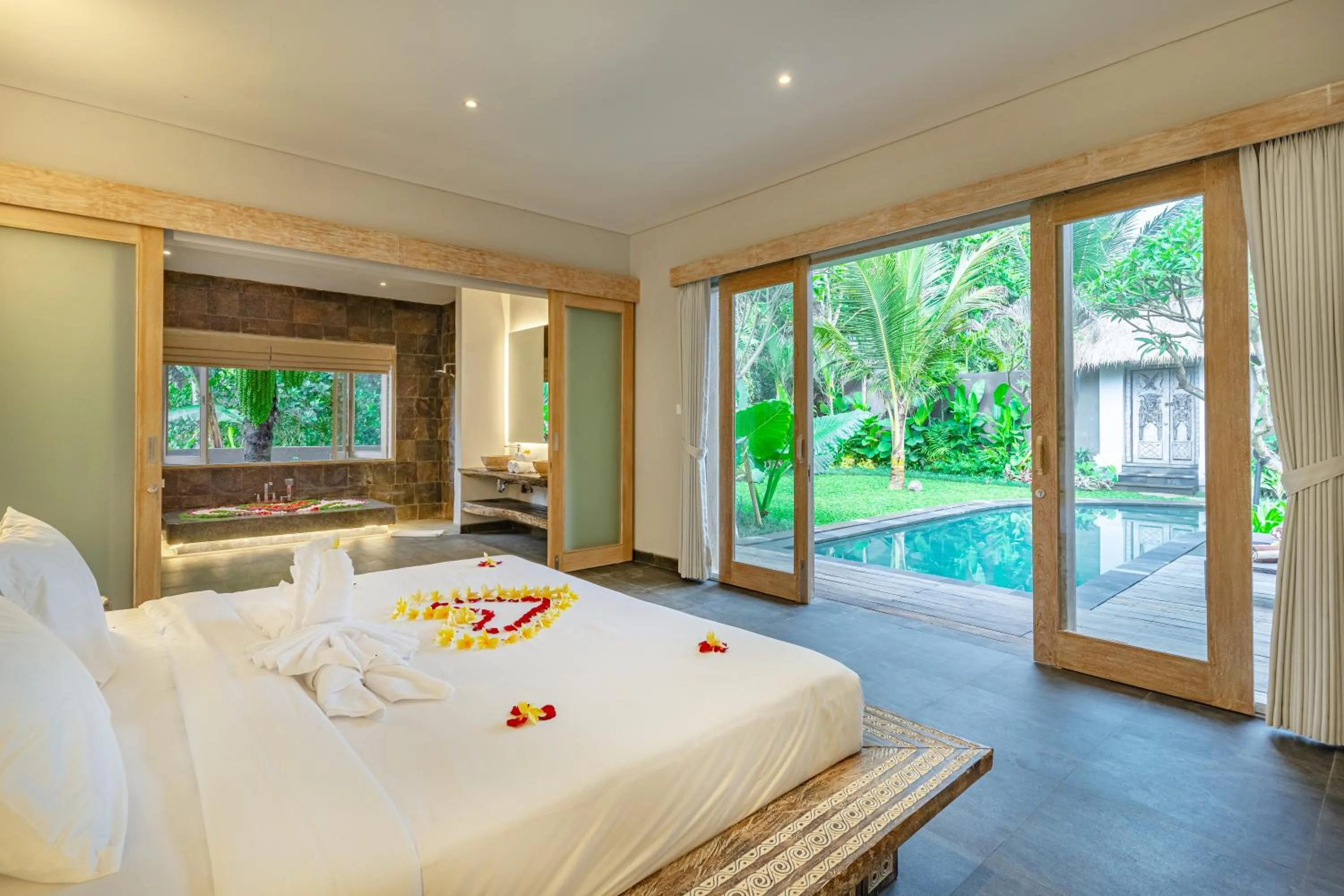 Bed in Brand new Luxury 3BR villa Ethnic Ubud # 1