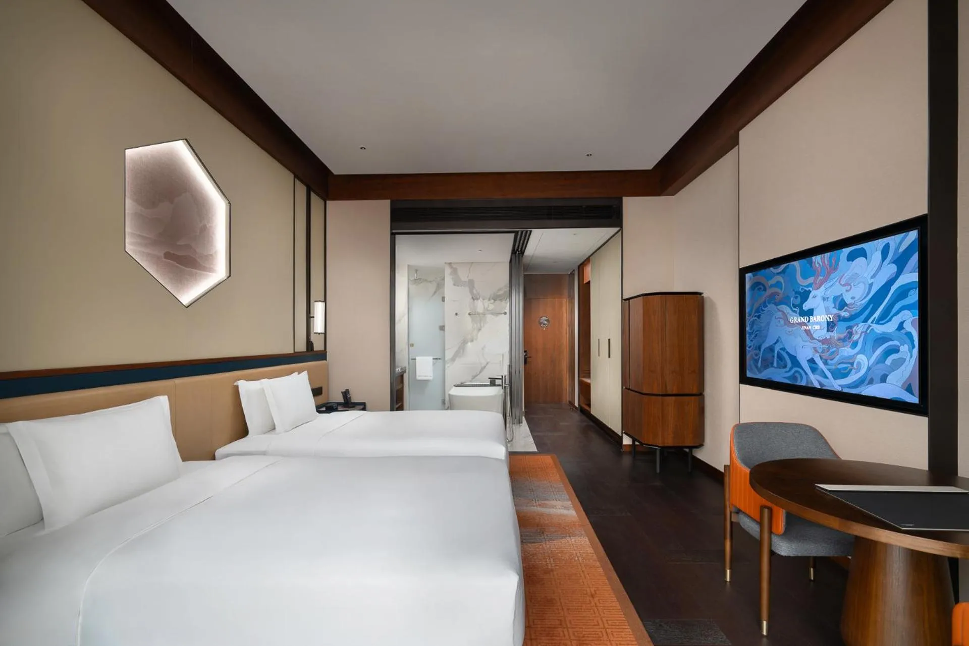 Photo of the whole room, Bed in Grand Barony Jinan CBD