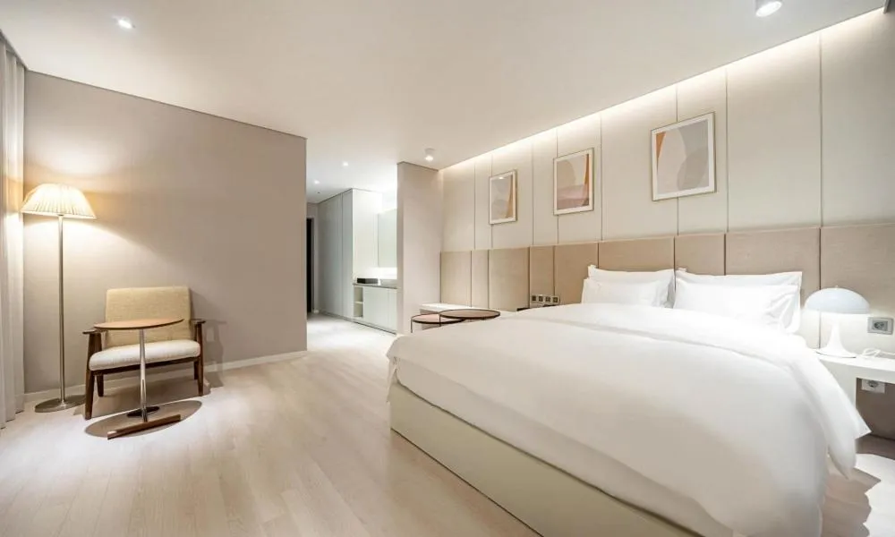 Bed in Pohang Hotel Noblion