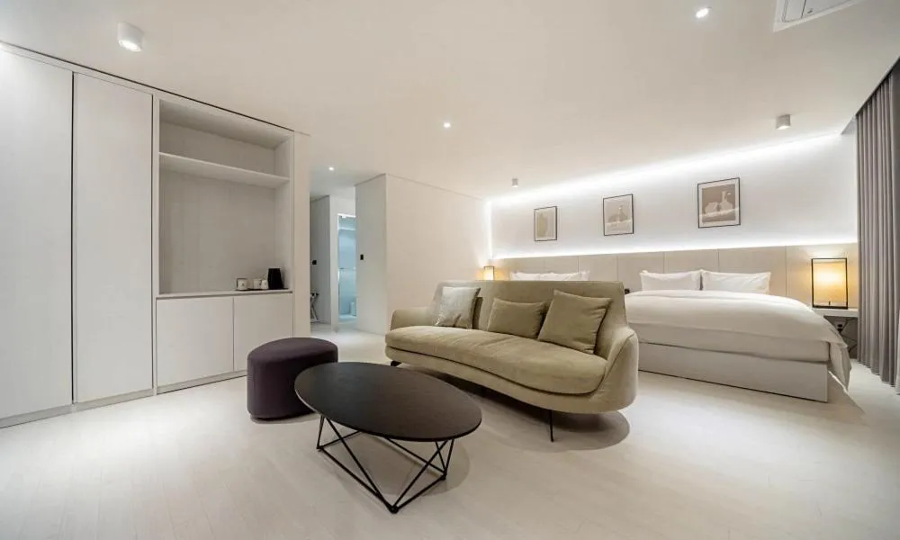 Bed in Pohang Hotel Noblion