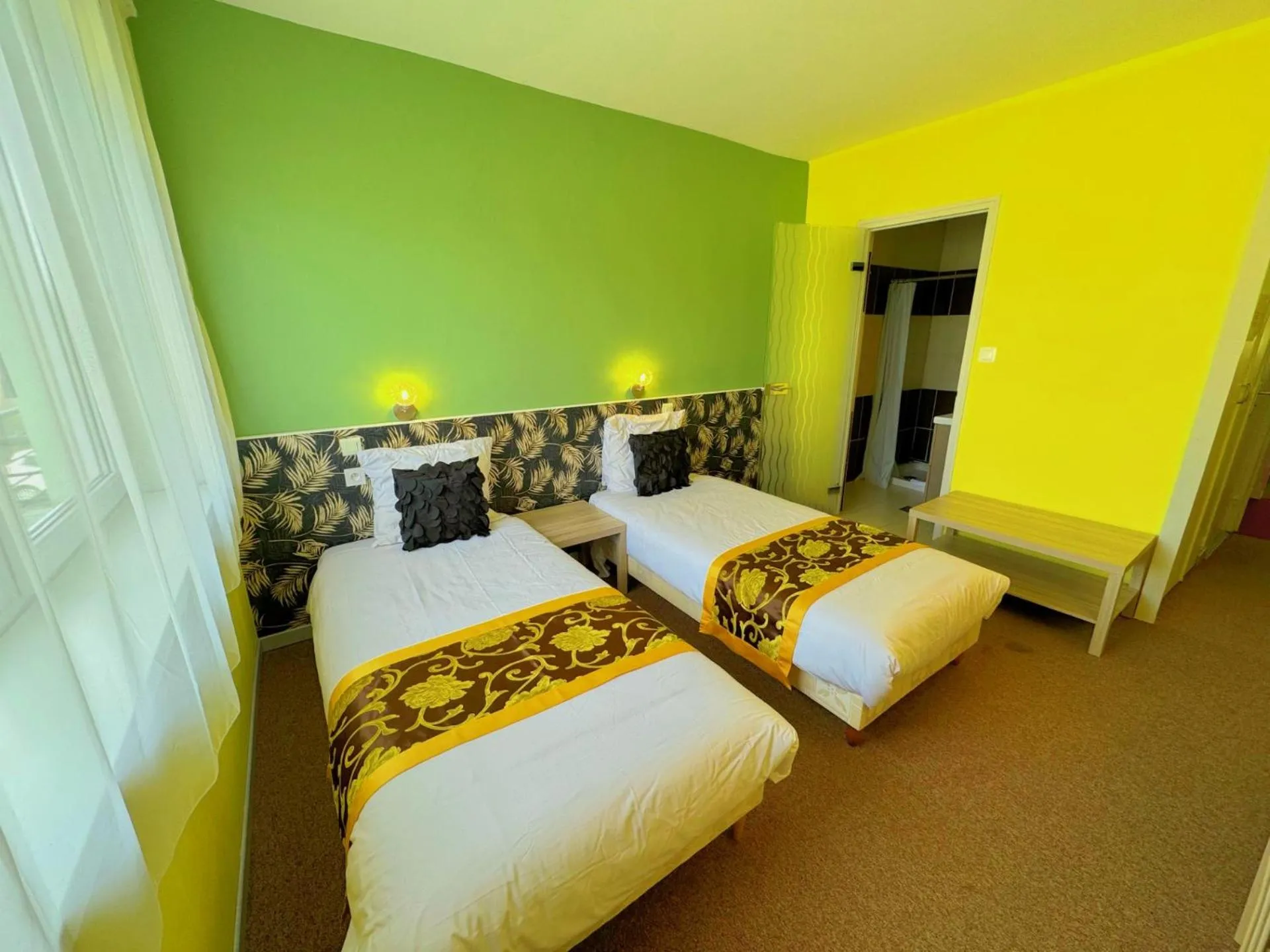 Bed in Hotel Le Ronchamp